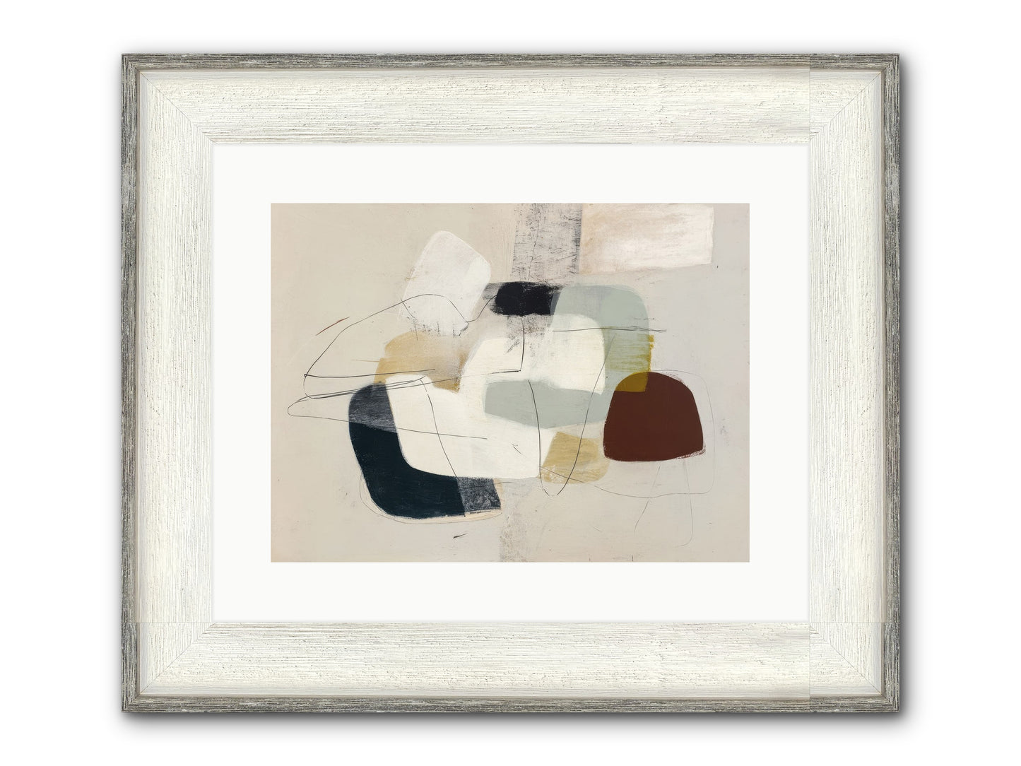 Essence Framed Print - Driftwood White 16x12