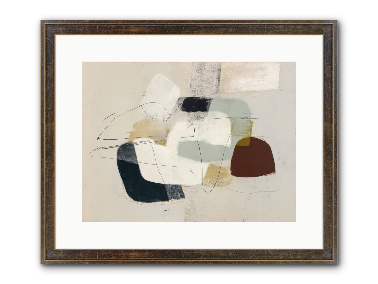Essence Framed Print - Slimwoods Black/Gold 16x12