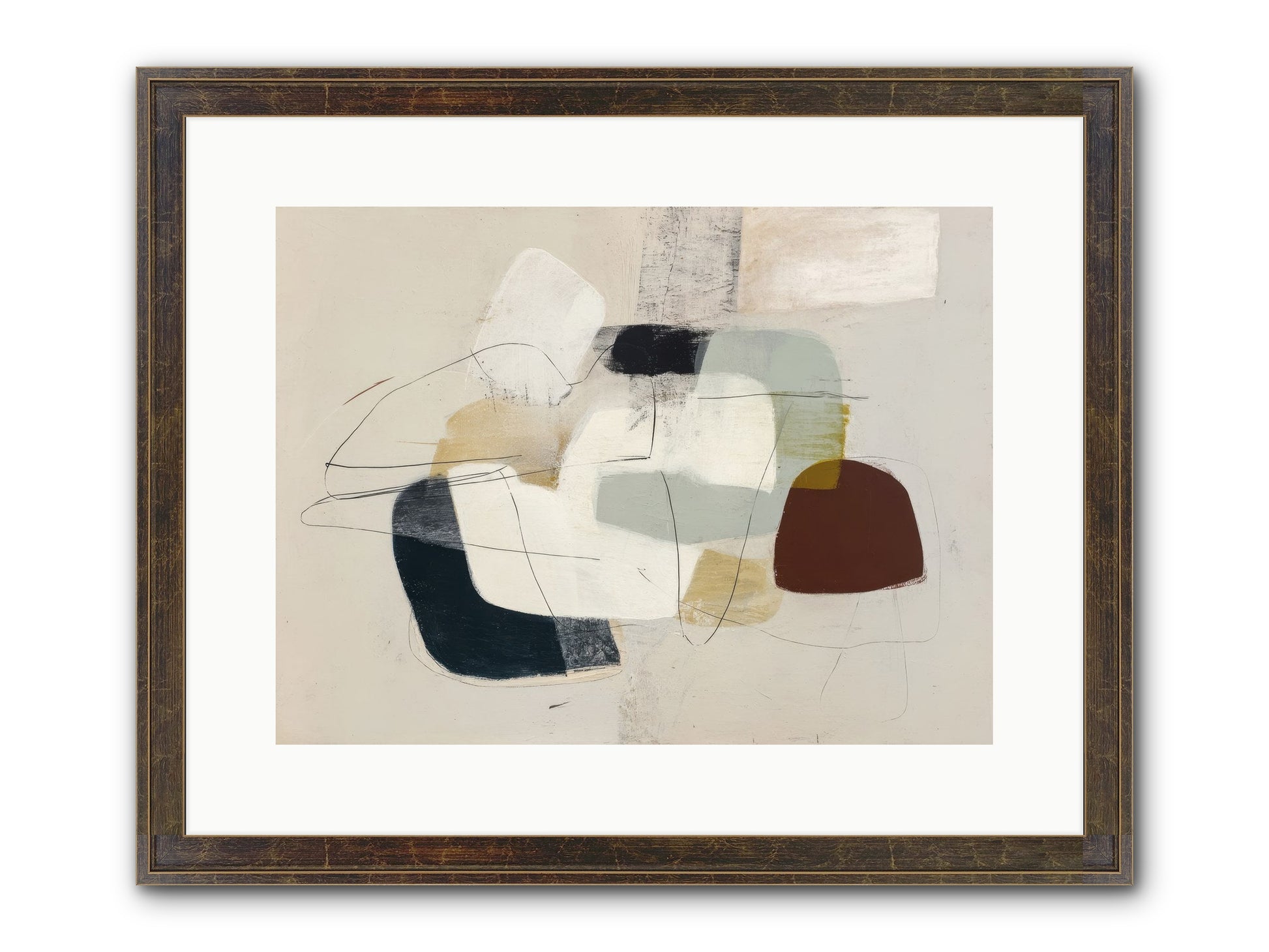 Essence Framed Print - Slimwoods Black/Gold 16x12