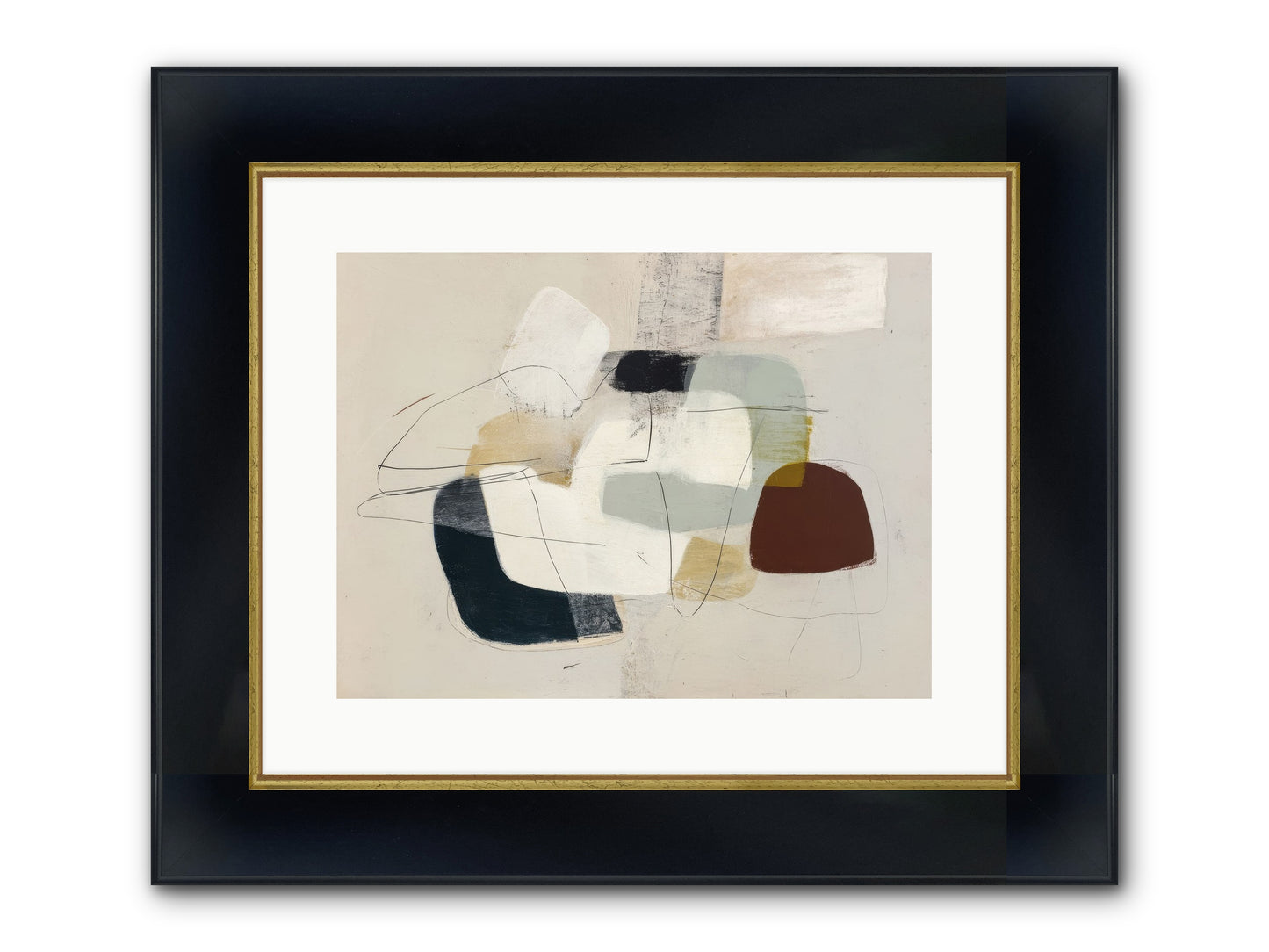 Essence Framed Print - Wide Black w/Gold 16x12