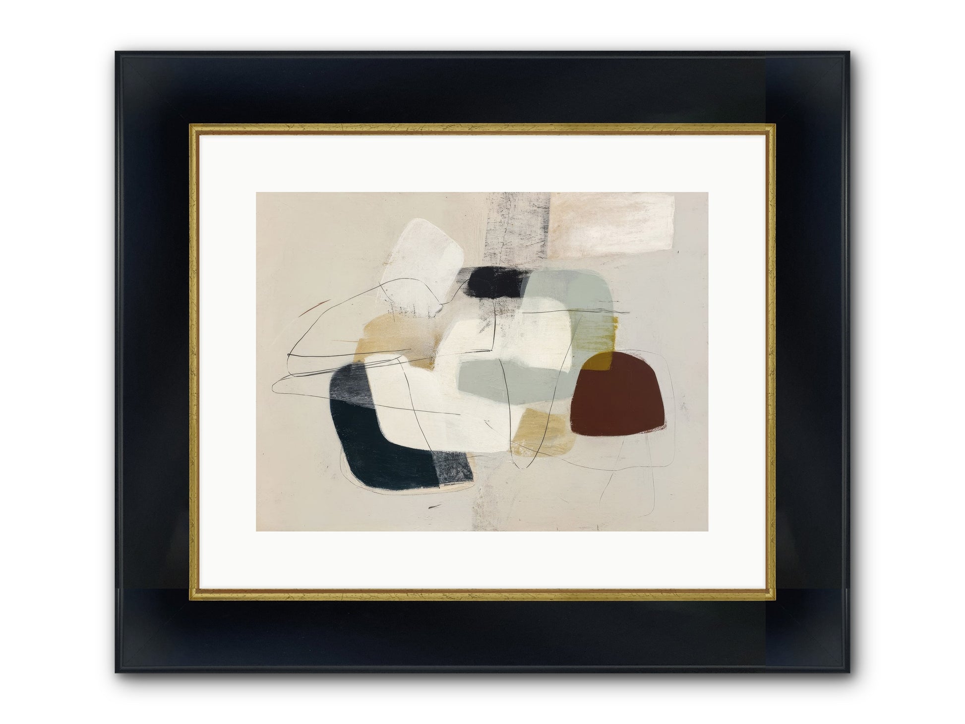 Essence Framed Print - Wide Black w/Gold 16x12