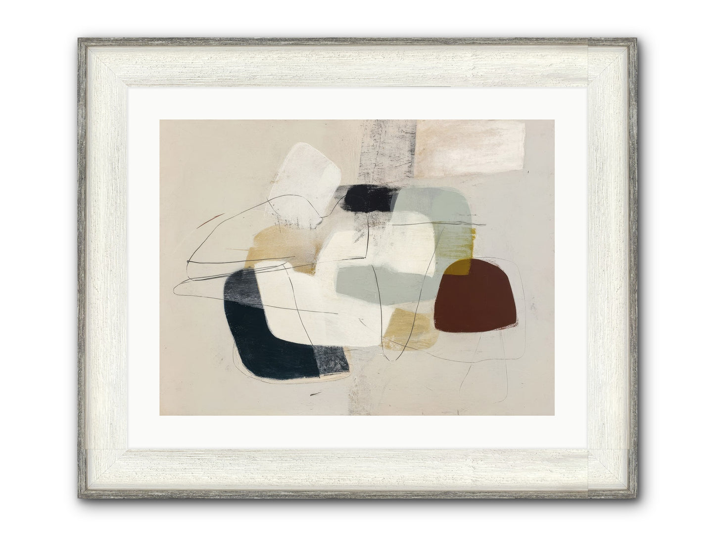 Essence Framed Print - Driftwood White 24x18