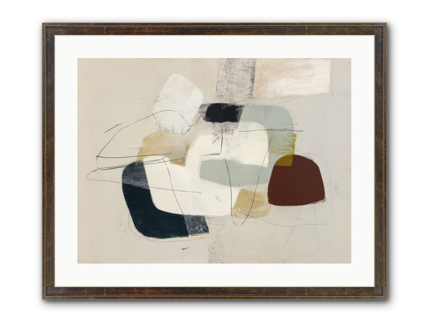 Essence Framed Print - Slimwoods Black/Gold 24x18