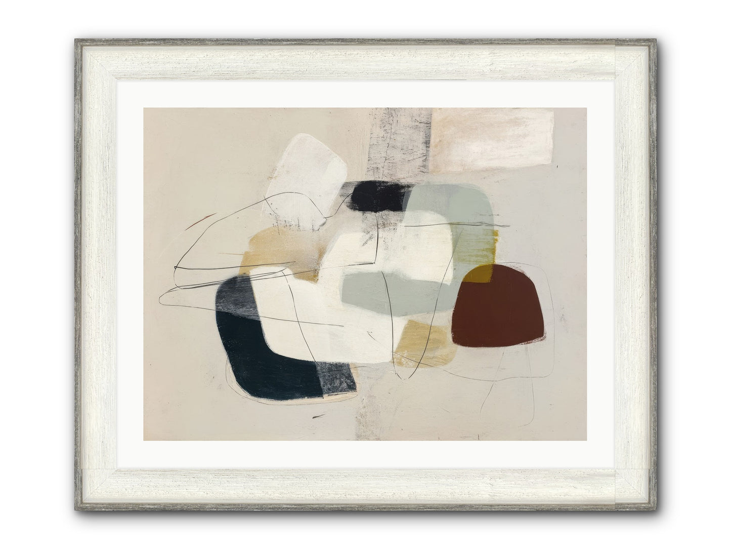 Essence Framed Print - Driftwood White 32x24