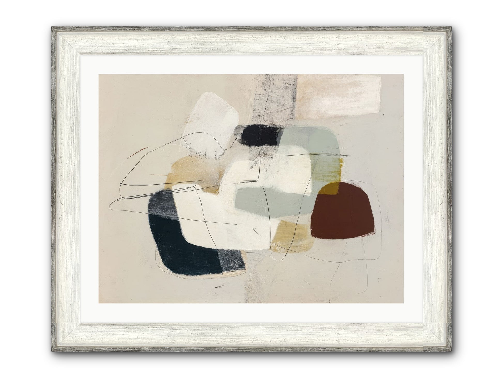 Essence Framed Print - Driftwood White 32x24