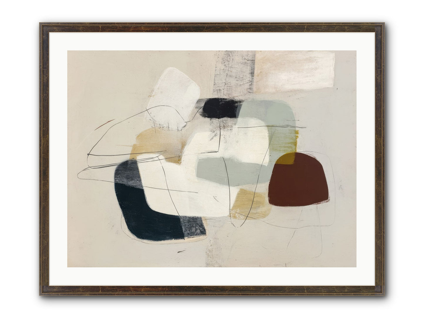 Essence Framed Print - Slimwoods Black/Gold 32x24