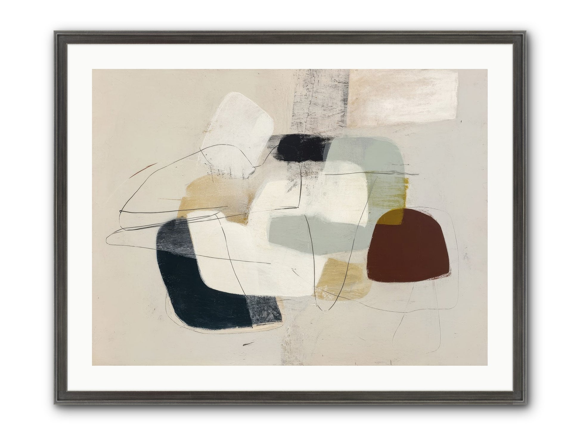 Essence Framed Print - Slimwoods Black/Silver 32x24