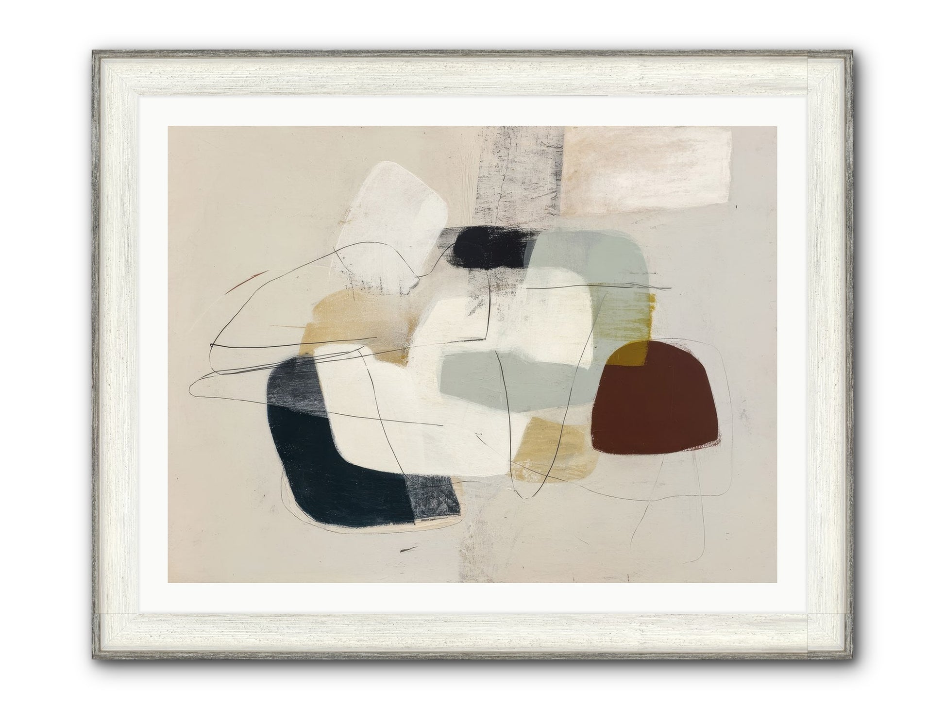 Essence Framed Print - Driftwood White 40x30
