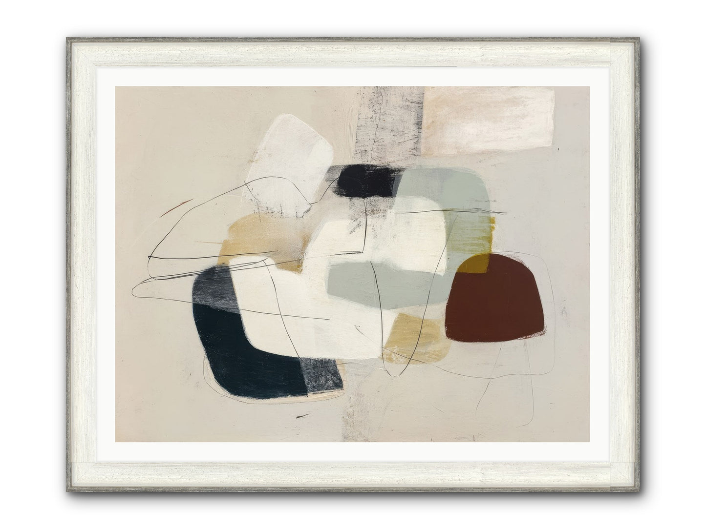 Essence Framed Print - Driftwood White 48x36