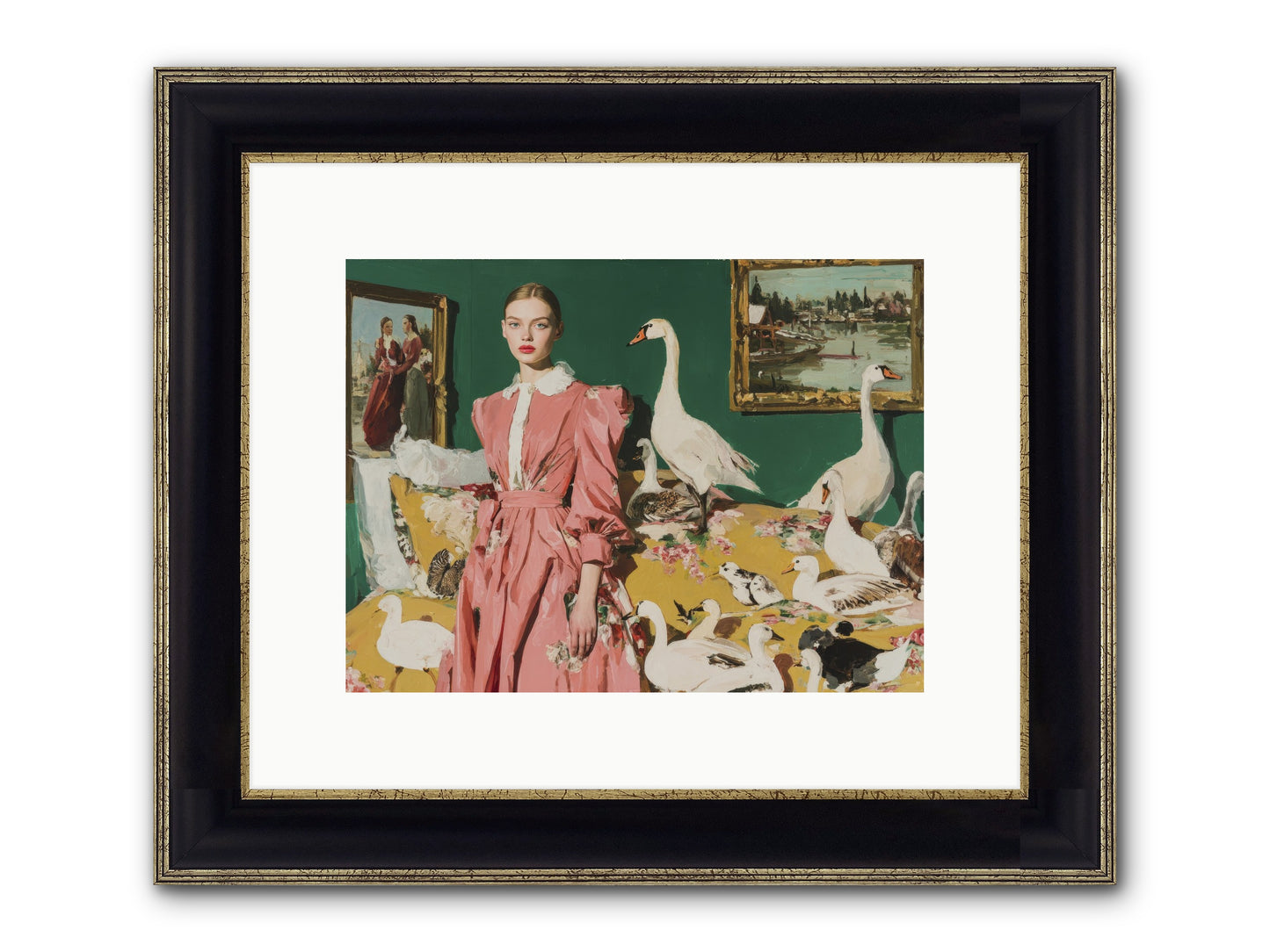 Estate Of Kindred Stars Framed Print - Black & Gold 12x9