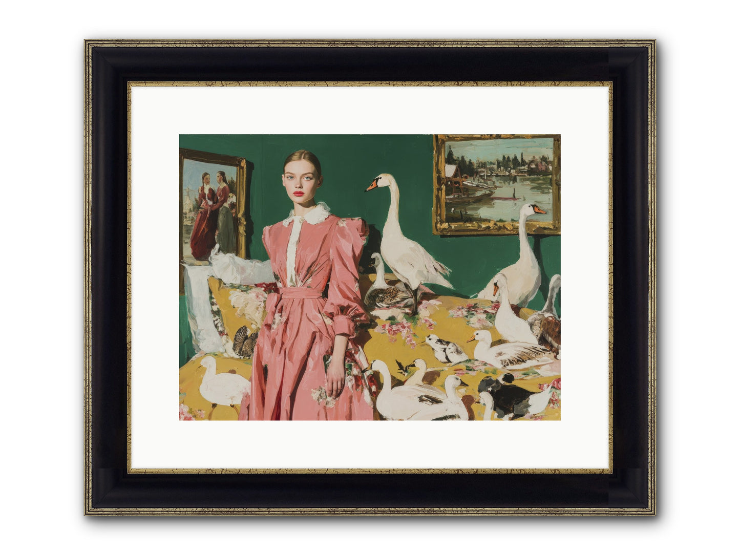 Estate Of Kindred Stars Framed Print - Black & Gold 16x12