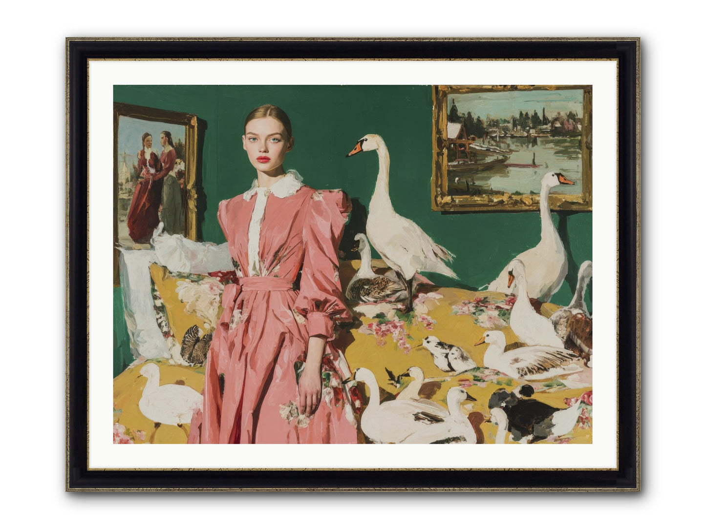 Estate Of Kindred Stars Framed Print - Black & Gold 40x30
