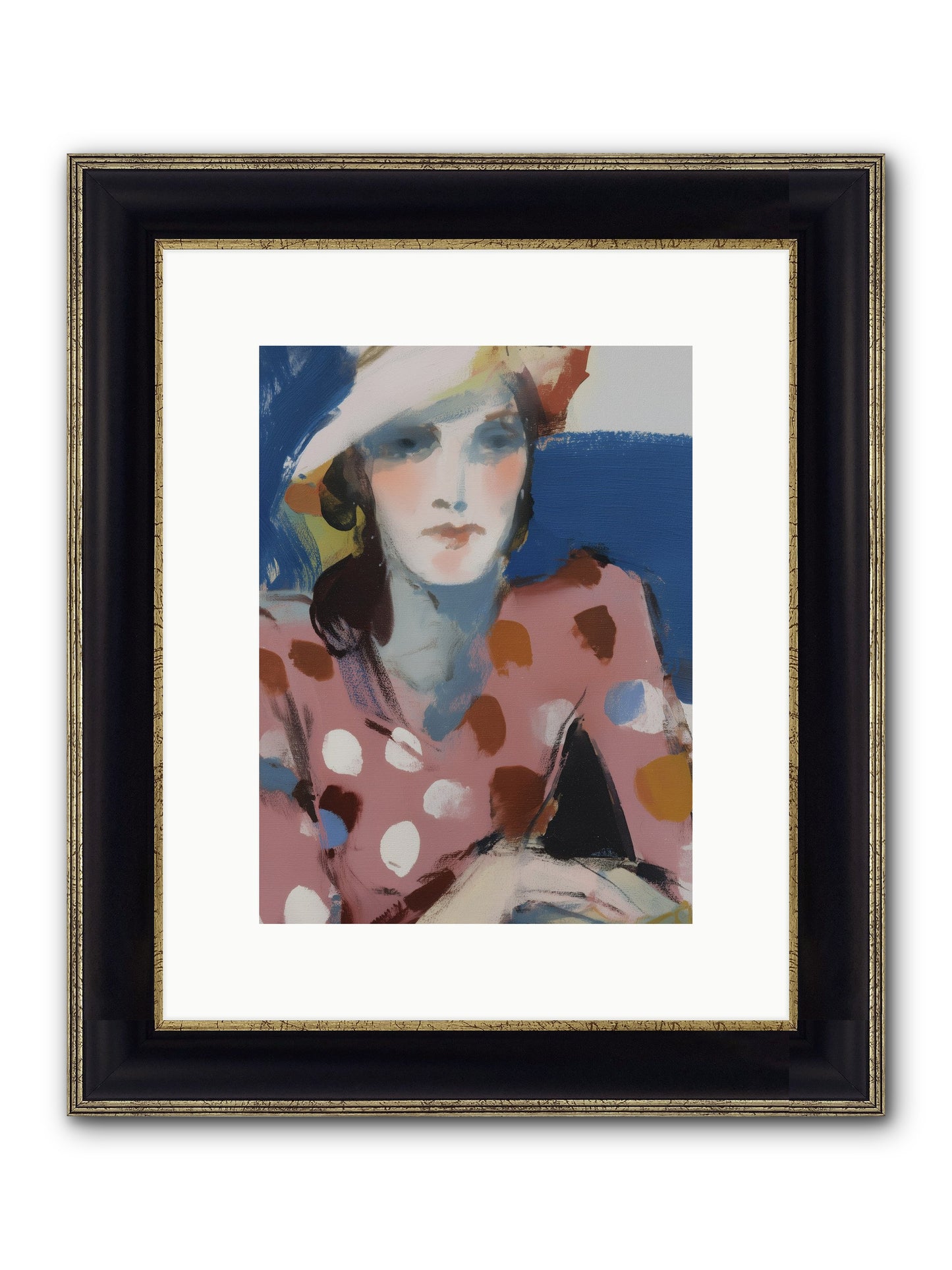 Eternal Flame Framed Print - Black & Gold 9x12