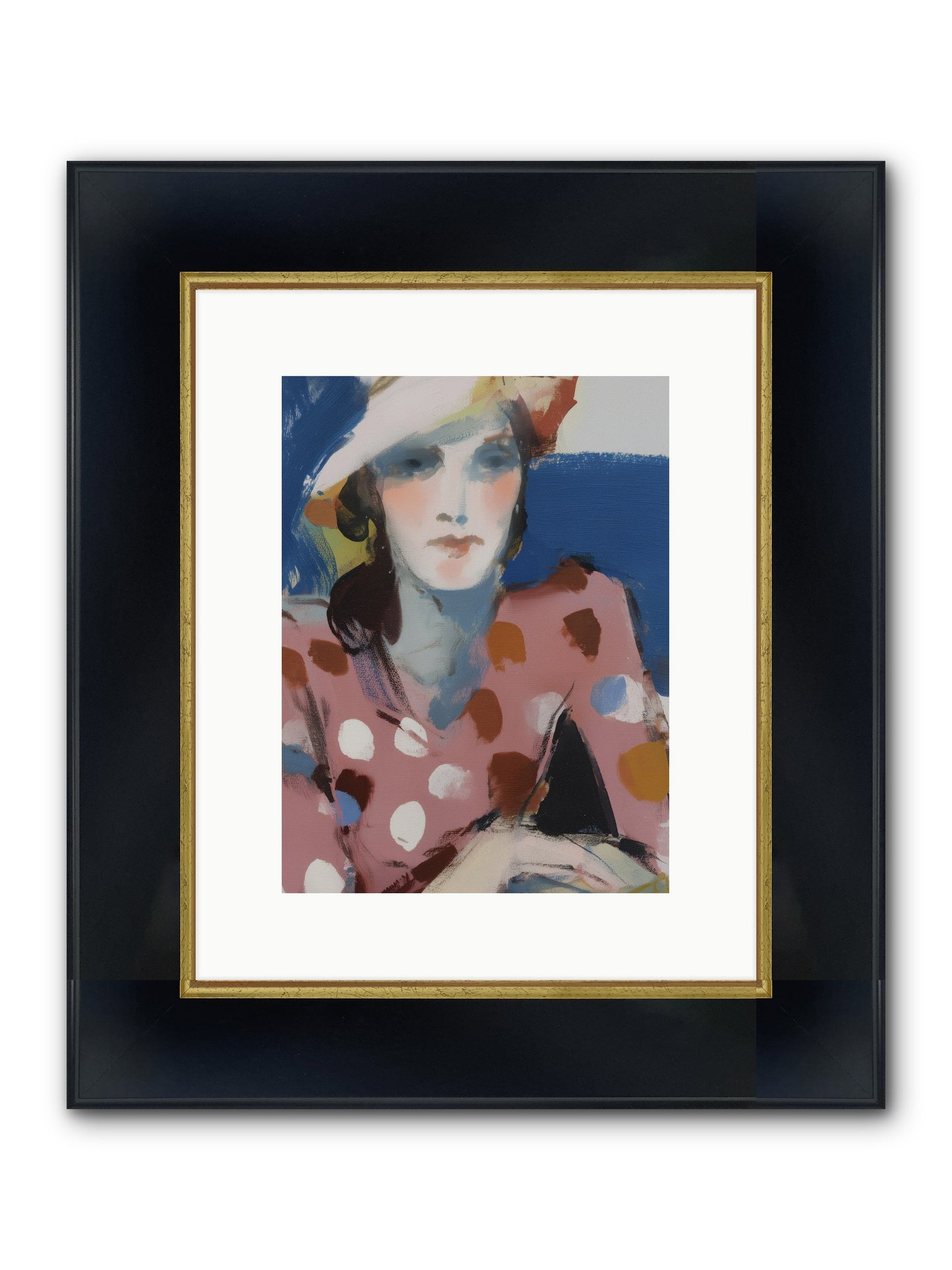 Eternal Flame Framed Print - Wide Black w/Gold 9x12