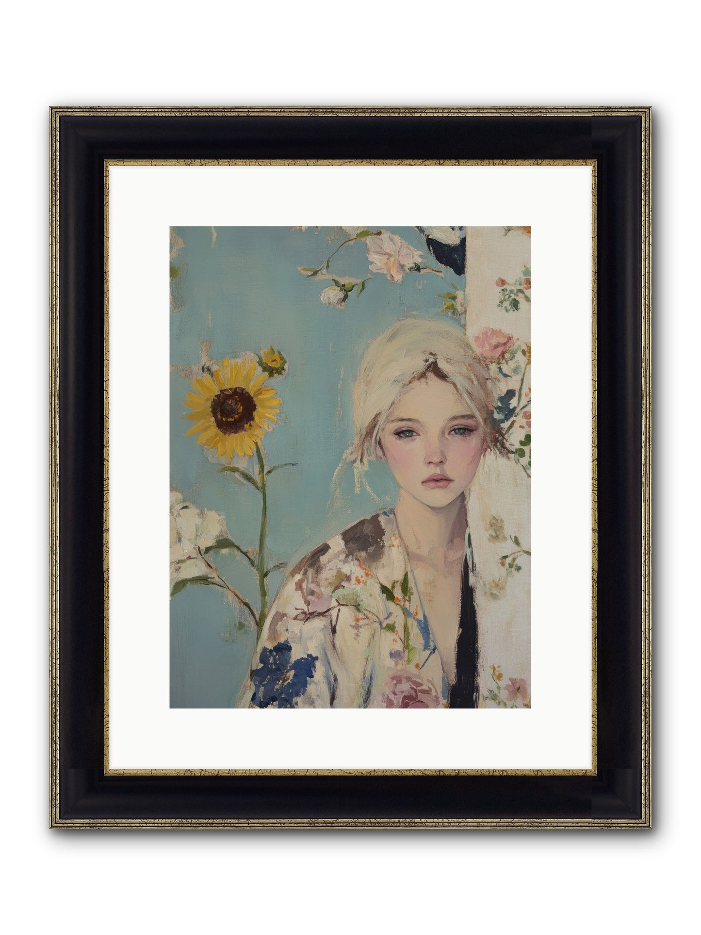 Eternal Sojourn Framed Print - Black & Gold 12x16