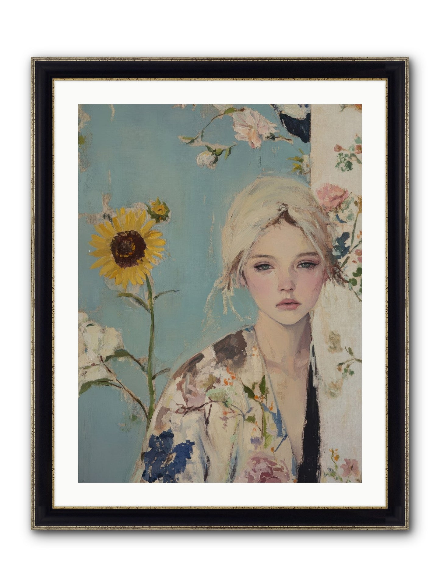 Eternal Sojourn Framed Print - Black & Gold 24x32