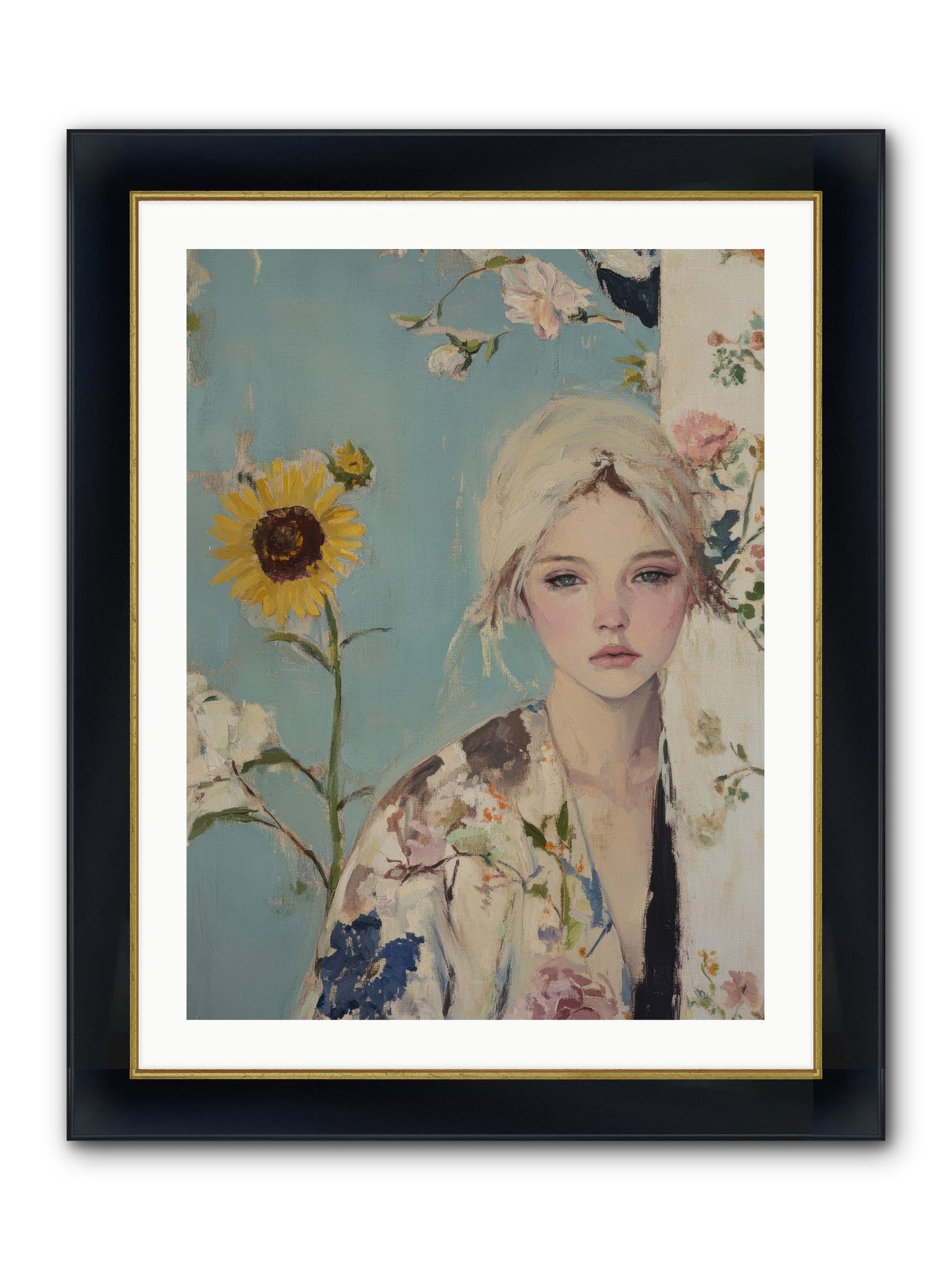 Eternal Sojourn Framed Print - Wide Black w/Gold 24x32