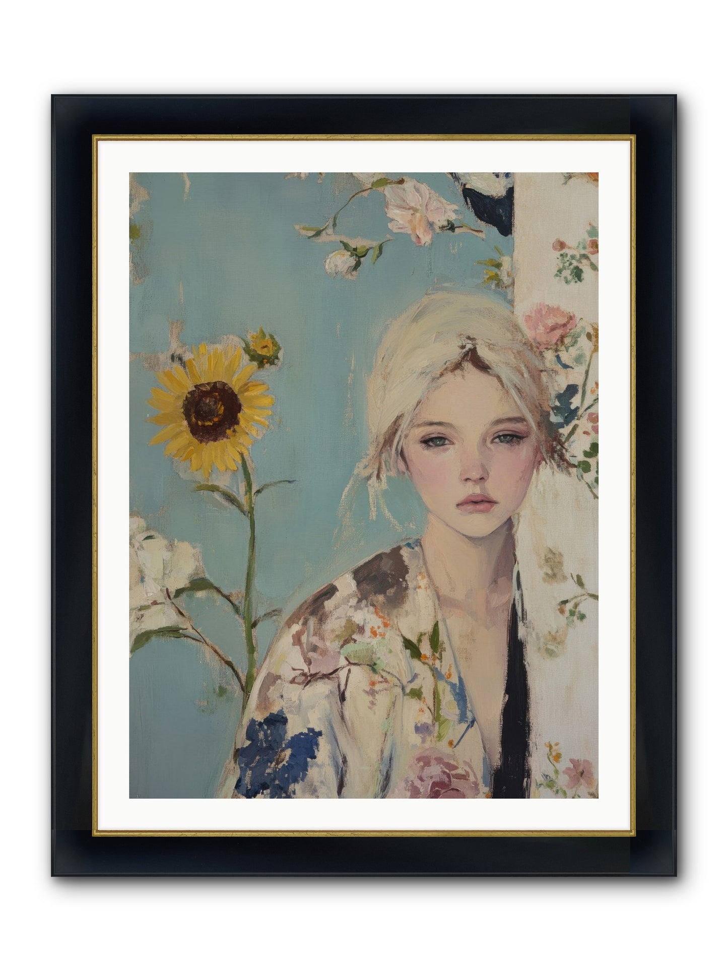 Eternal Sojourn Framed Print - Wide Black w/Gold 30x40