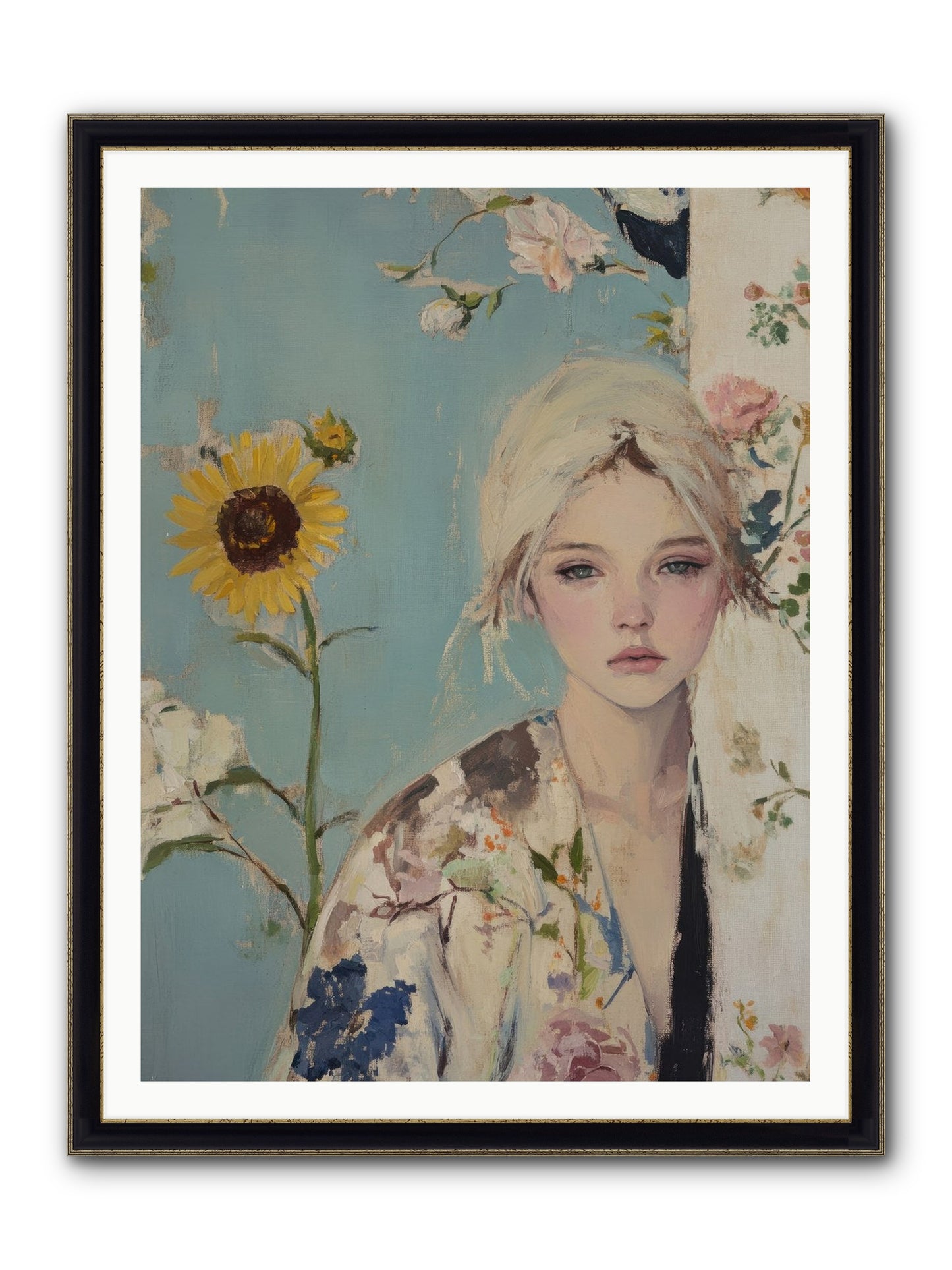 Eternal Sojourn Framed Print - Black & Gold 36x48