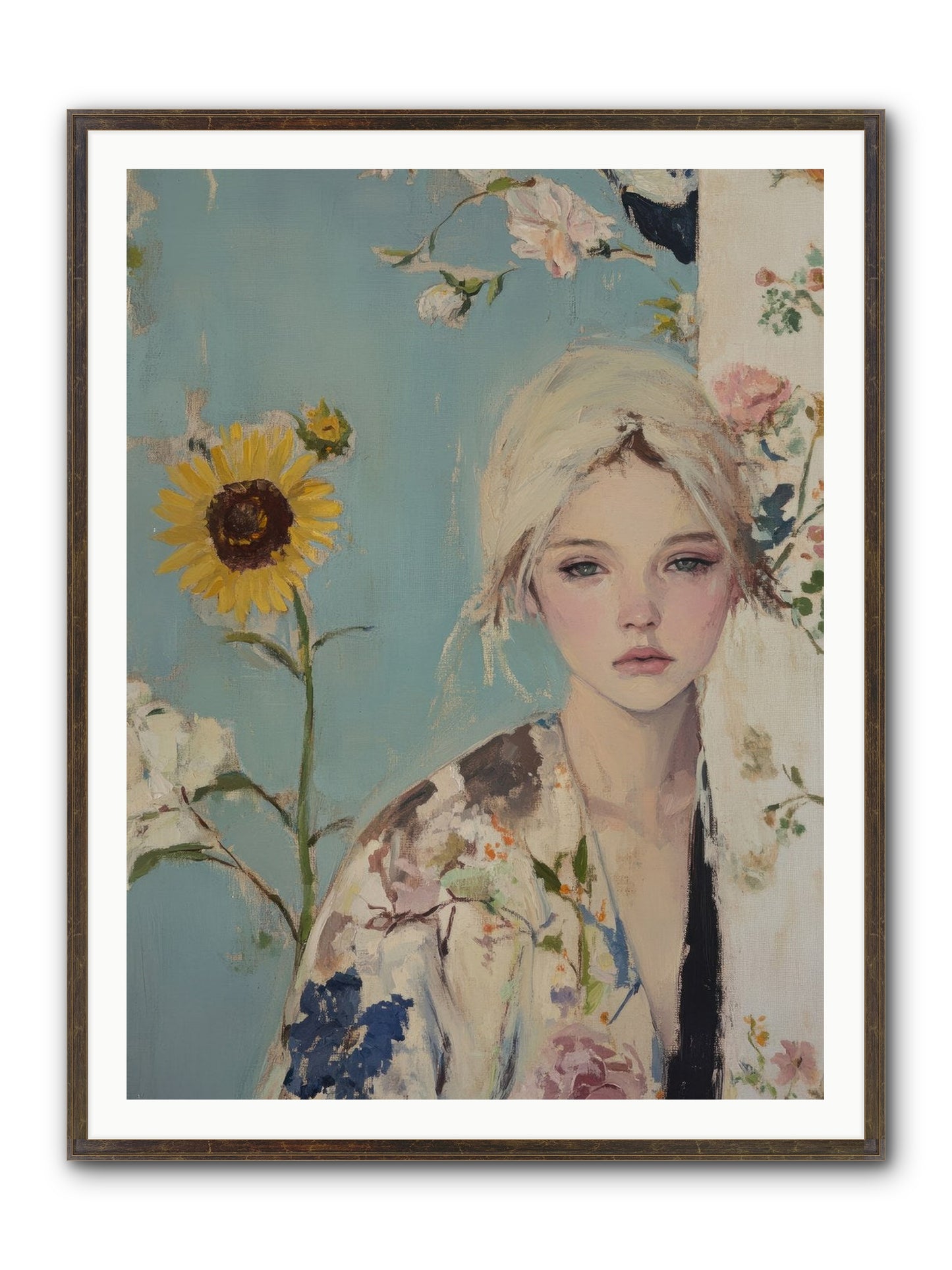 Eternal Sojourn Framed Print - Slimwoods Black/Gold 36x48
