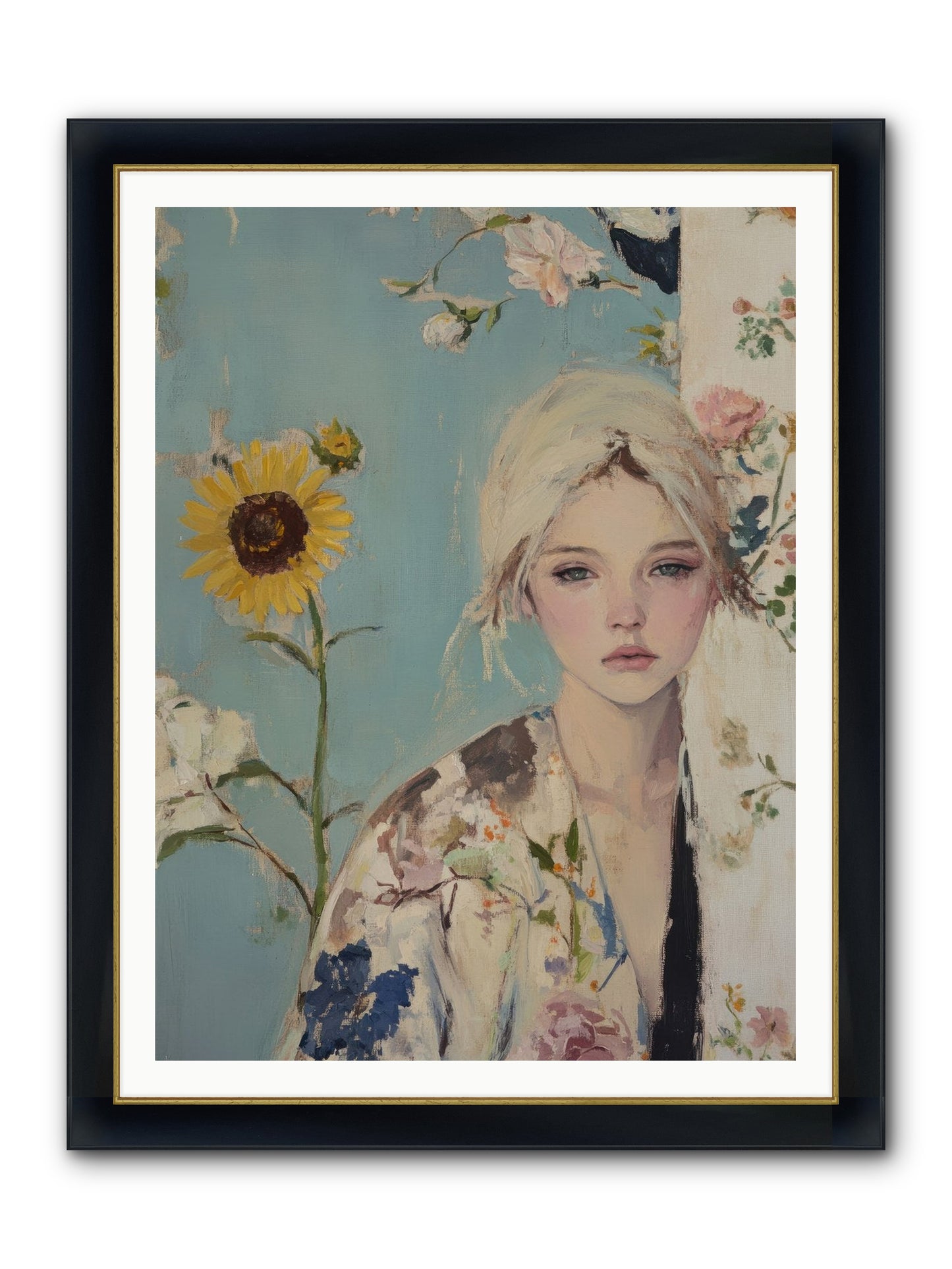 Eternal Sojourn Framed Print - Wide Black w/Gold 36x48