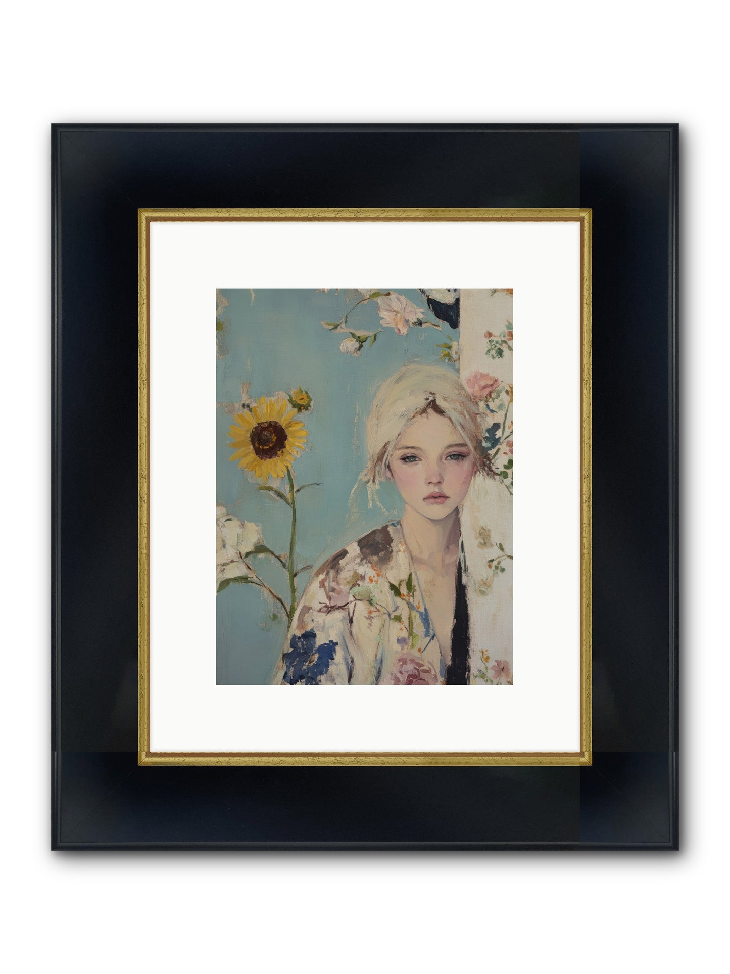 Eternal Sojourn Framed Print - Wide Black w/Gold 9x12