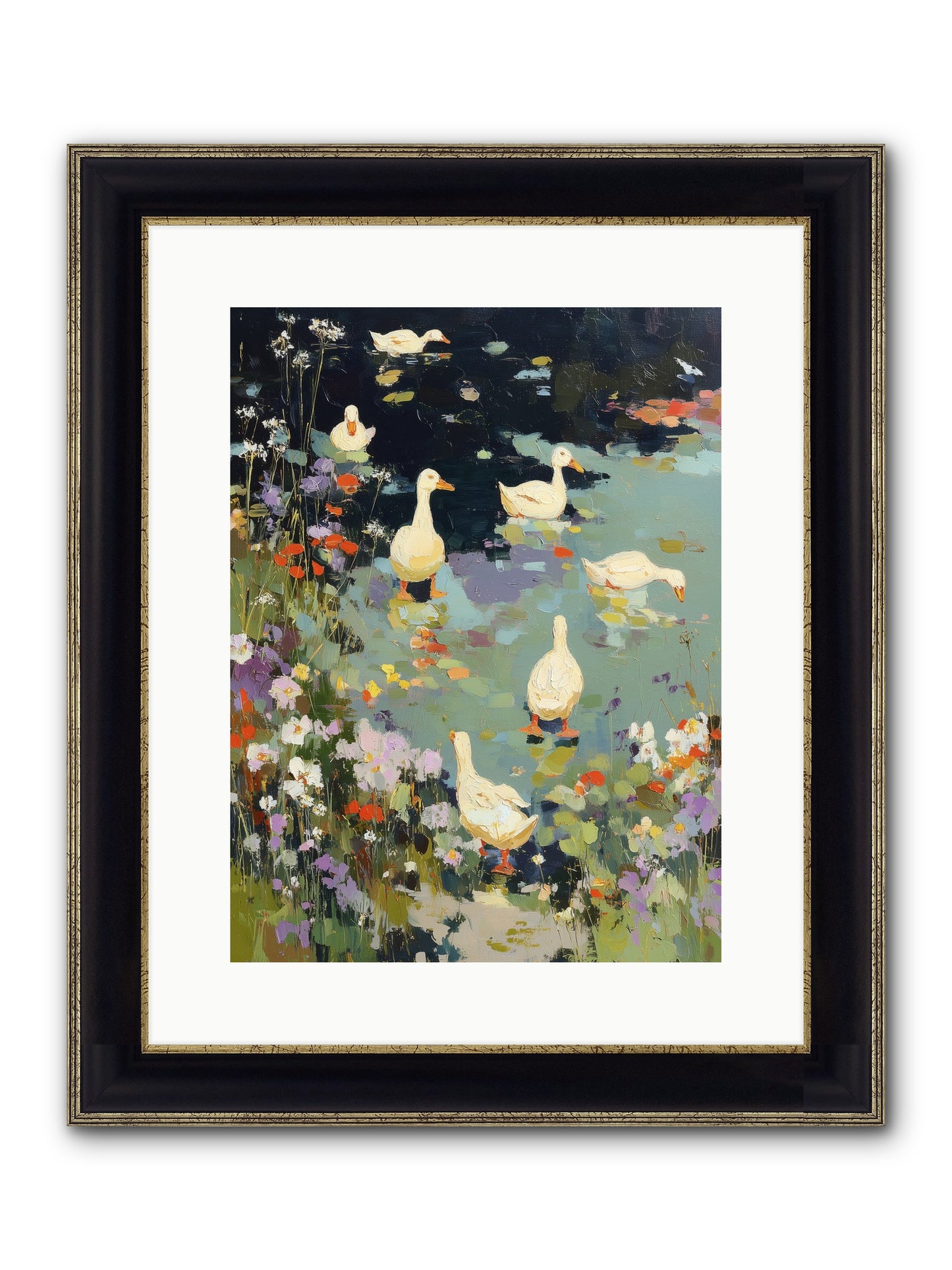 Eternal Summer Framed Print - Black & Gold 12x16