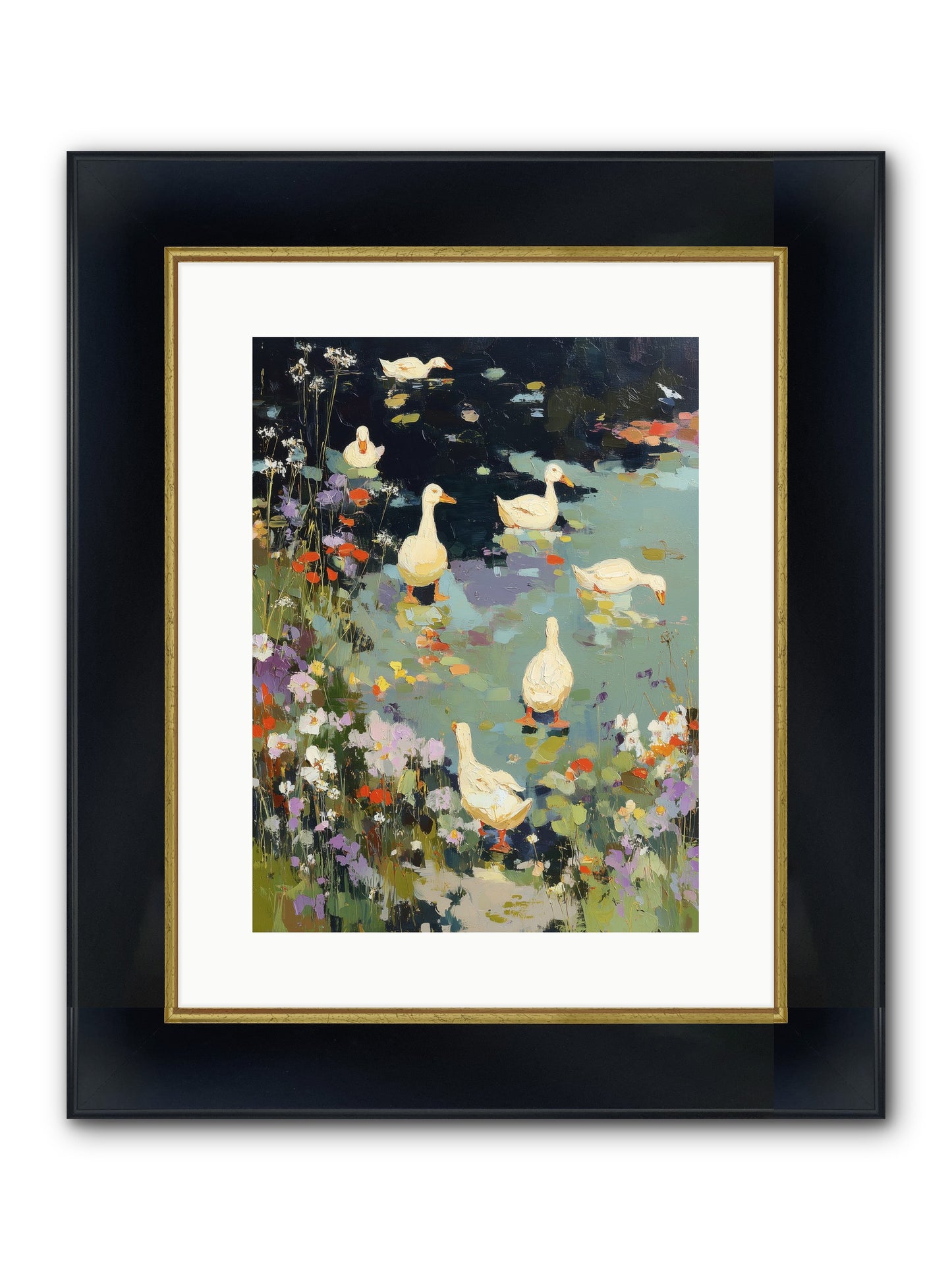 Eternal Summer Framed Print - Wide Black w/Gold 12x16