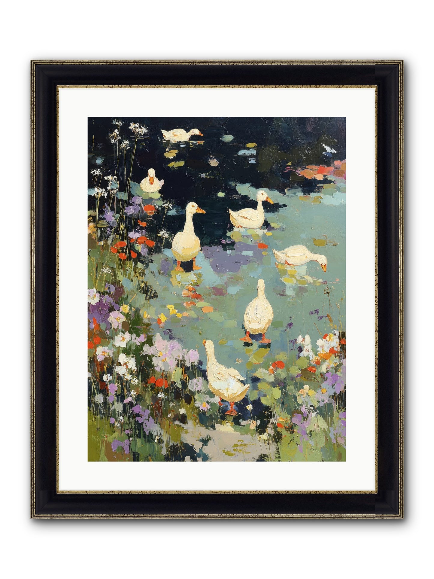 Eternal Summer Framed Print - Black & Gold 18x24