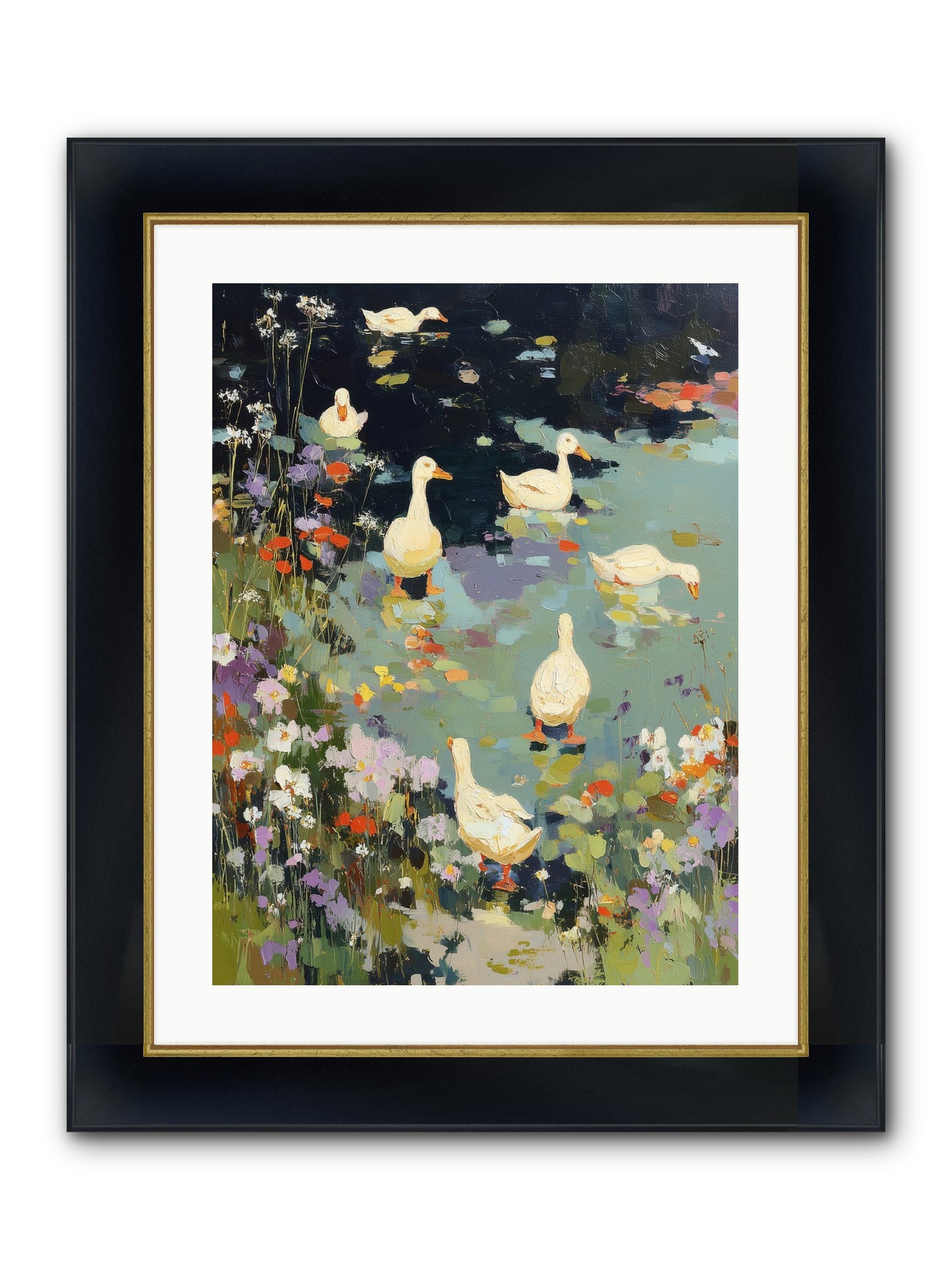 Eternal Summer Framed Print - Wide Black w/Gold 18x24