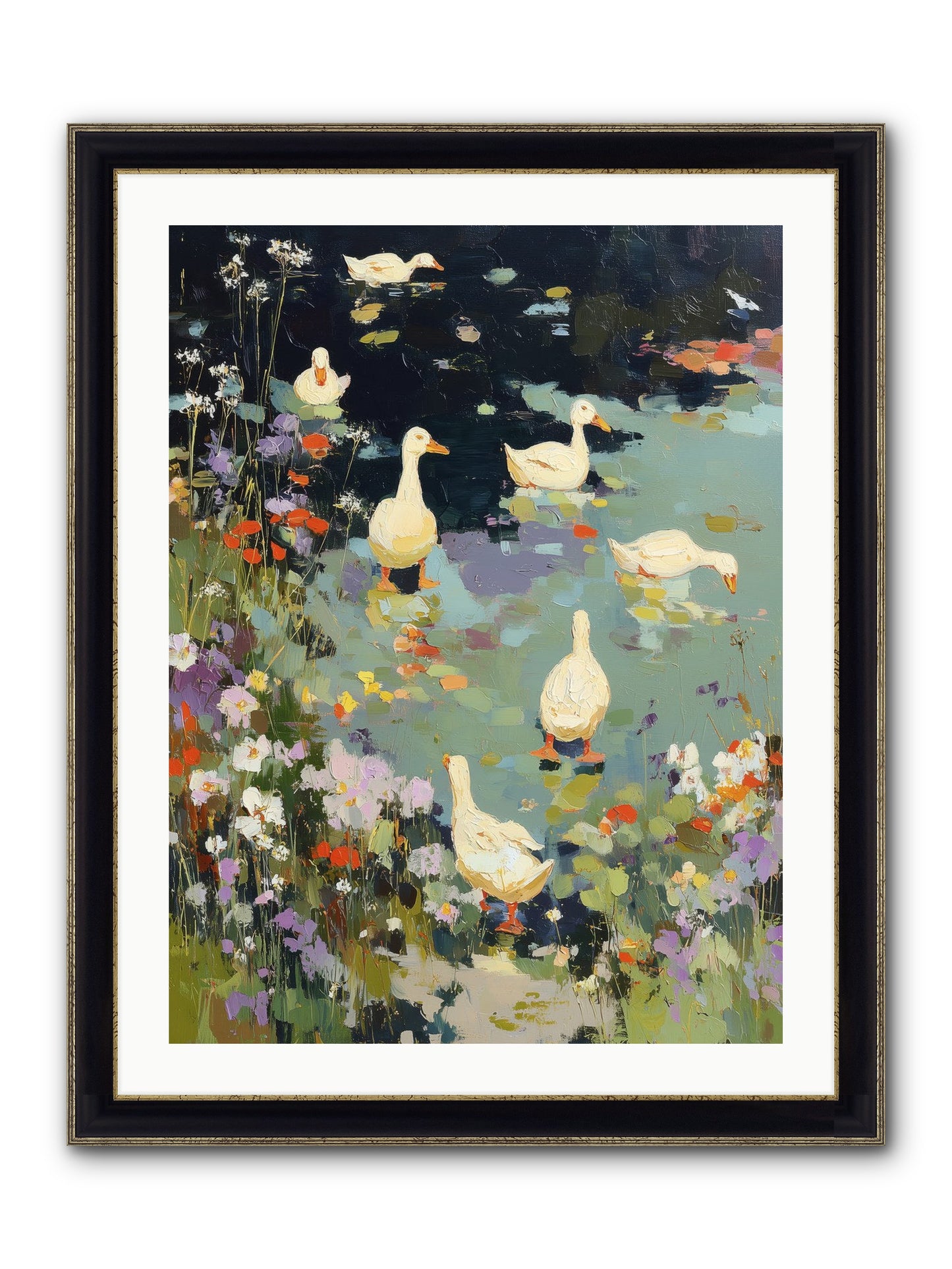 Eternal Summer Framed Print - Black & Gold 24x32