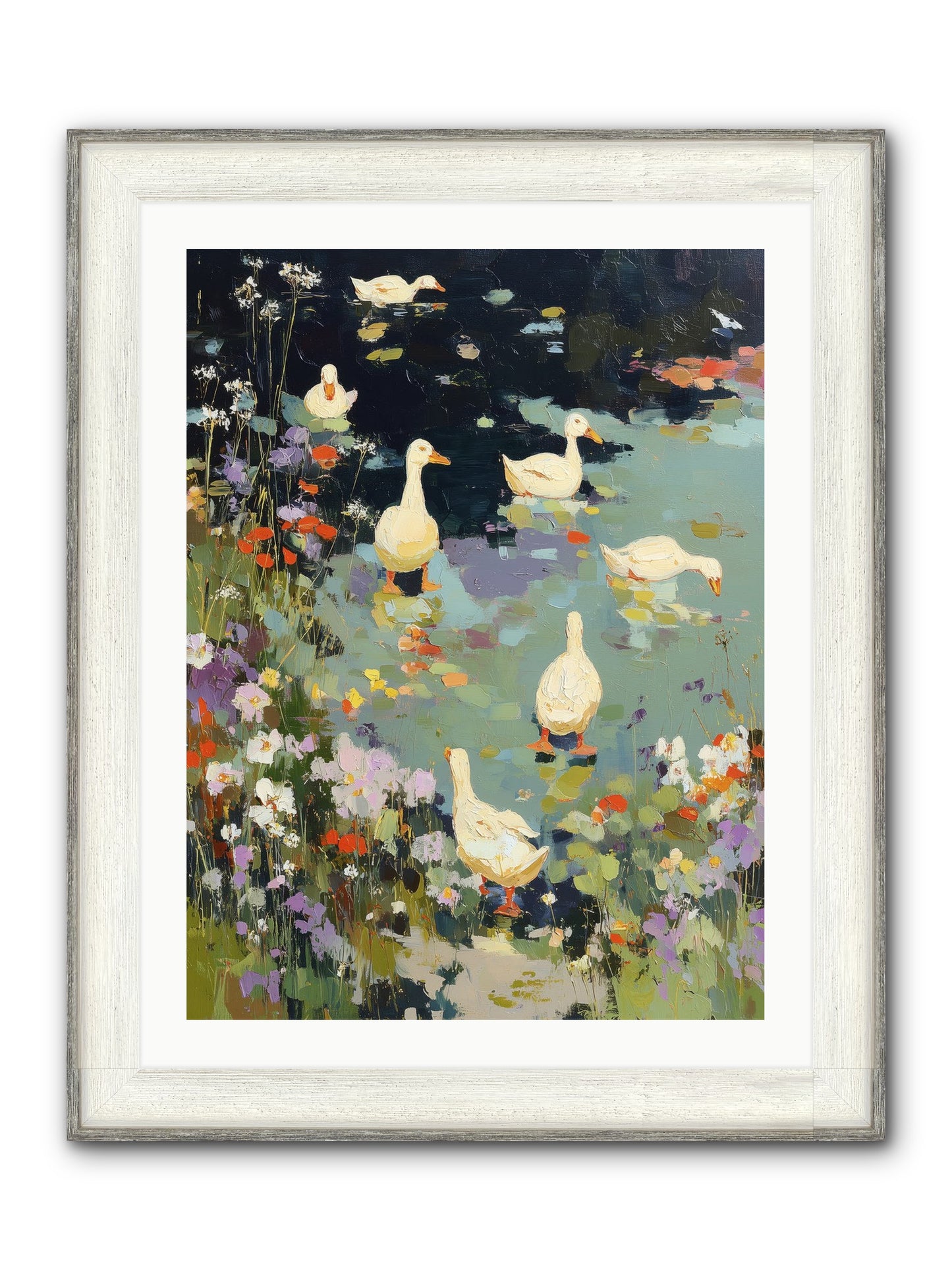 Eternal Summer Framed Print - Driftwood White 24x32