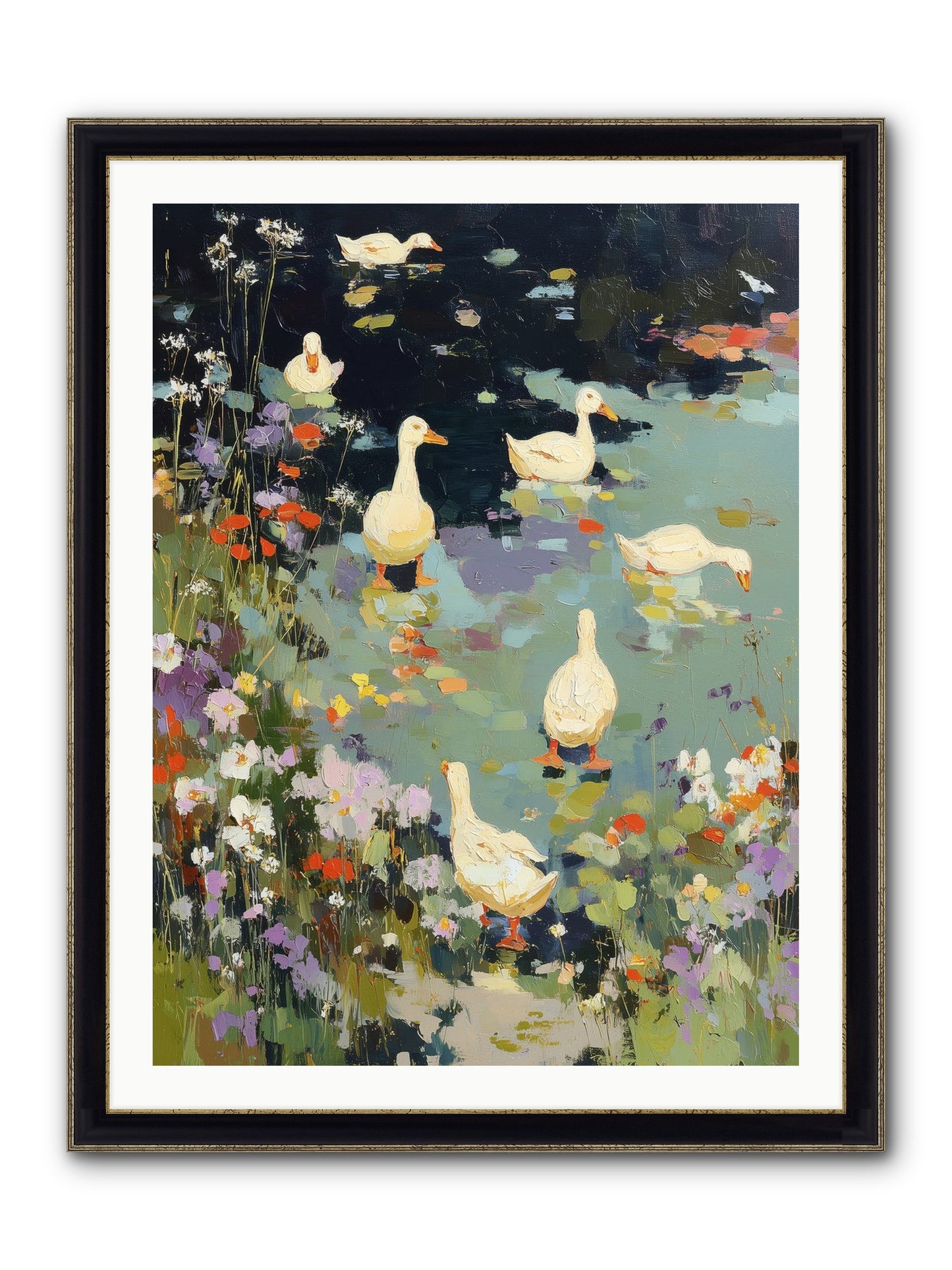 Eternal Summer Framed Print - Black & Gold 30x40