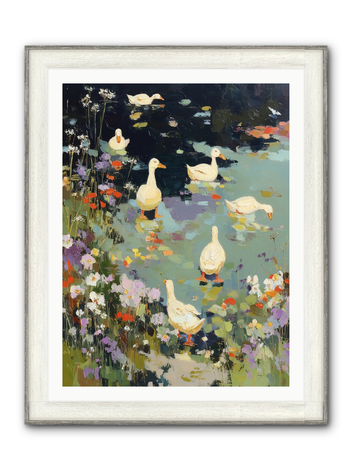Eternal Summer Framed Print - Driftwood White 30x40