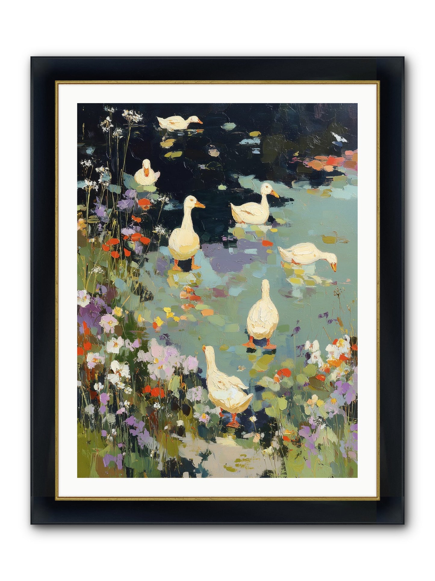 Eternal Summer Framed Print - Wide Black w/Gold 30x40