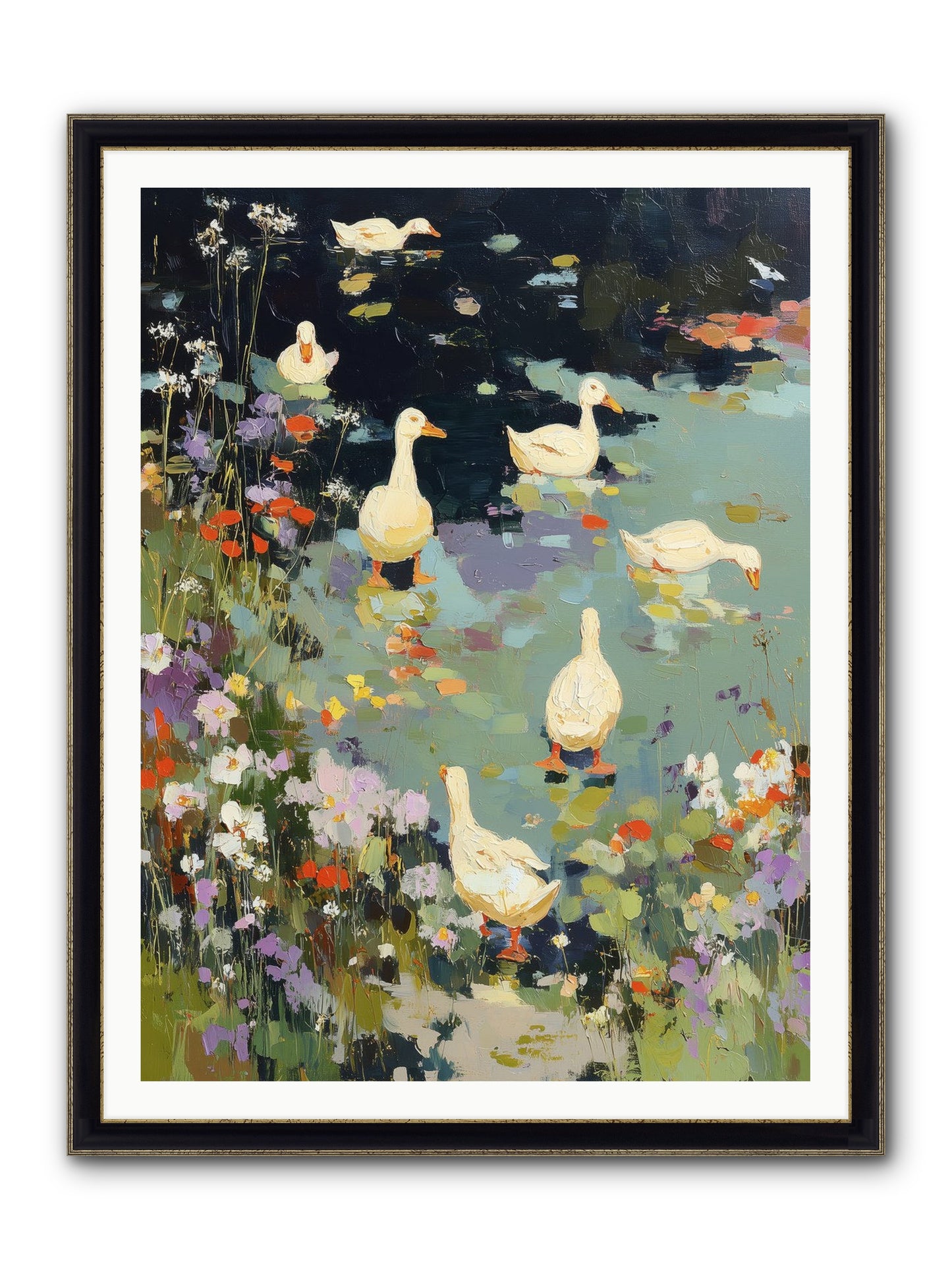 Eternal Summer Framed Print - Black & Gold 36x48