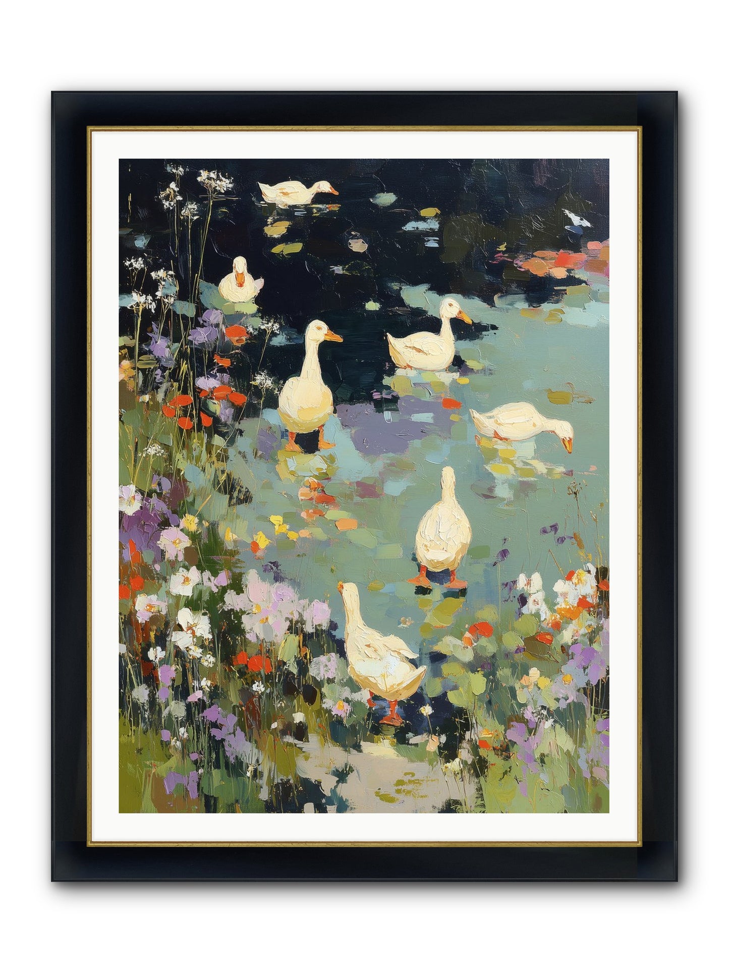 Eternal Summer Framed Print - Wide Black w/Gold 36x48