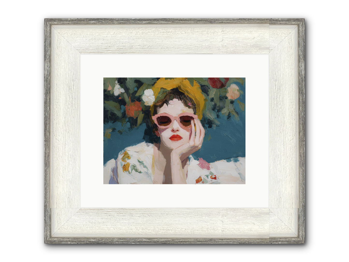 Eternal Sunday Morning Framed Print - Driftwood White 12x9