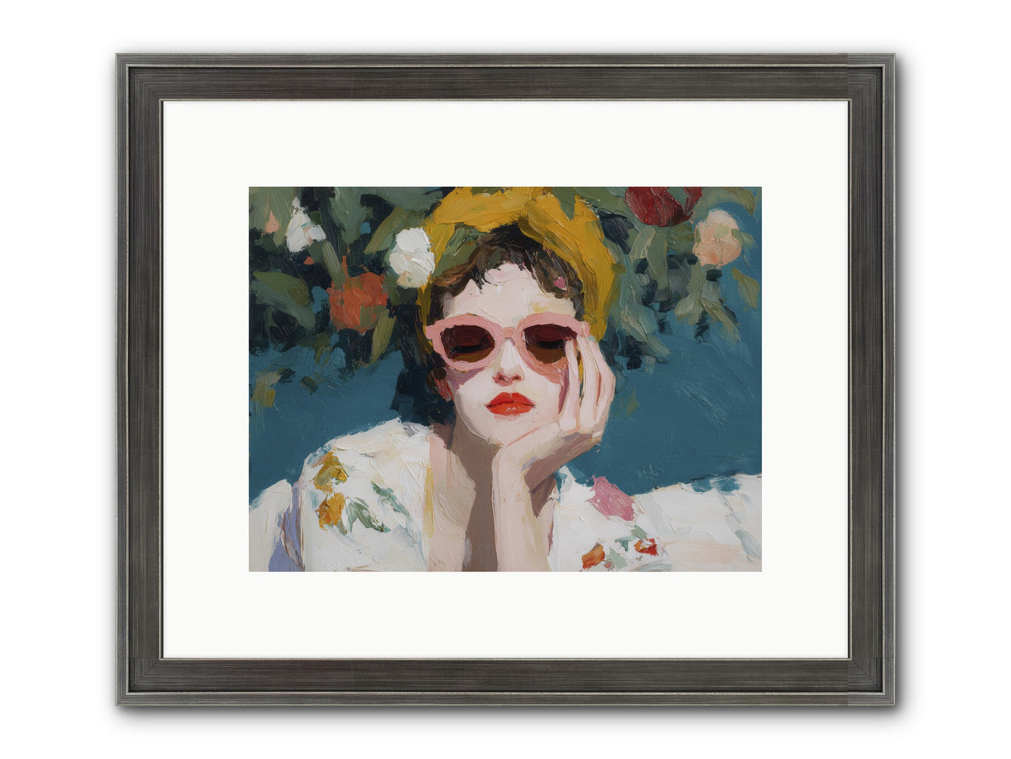 Eternal Sunday Morning Framed Print - Slimwoods Black/Silver 12x9