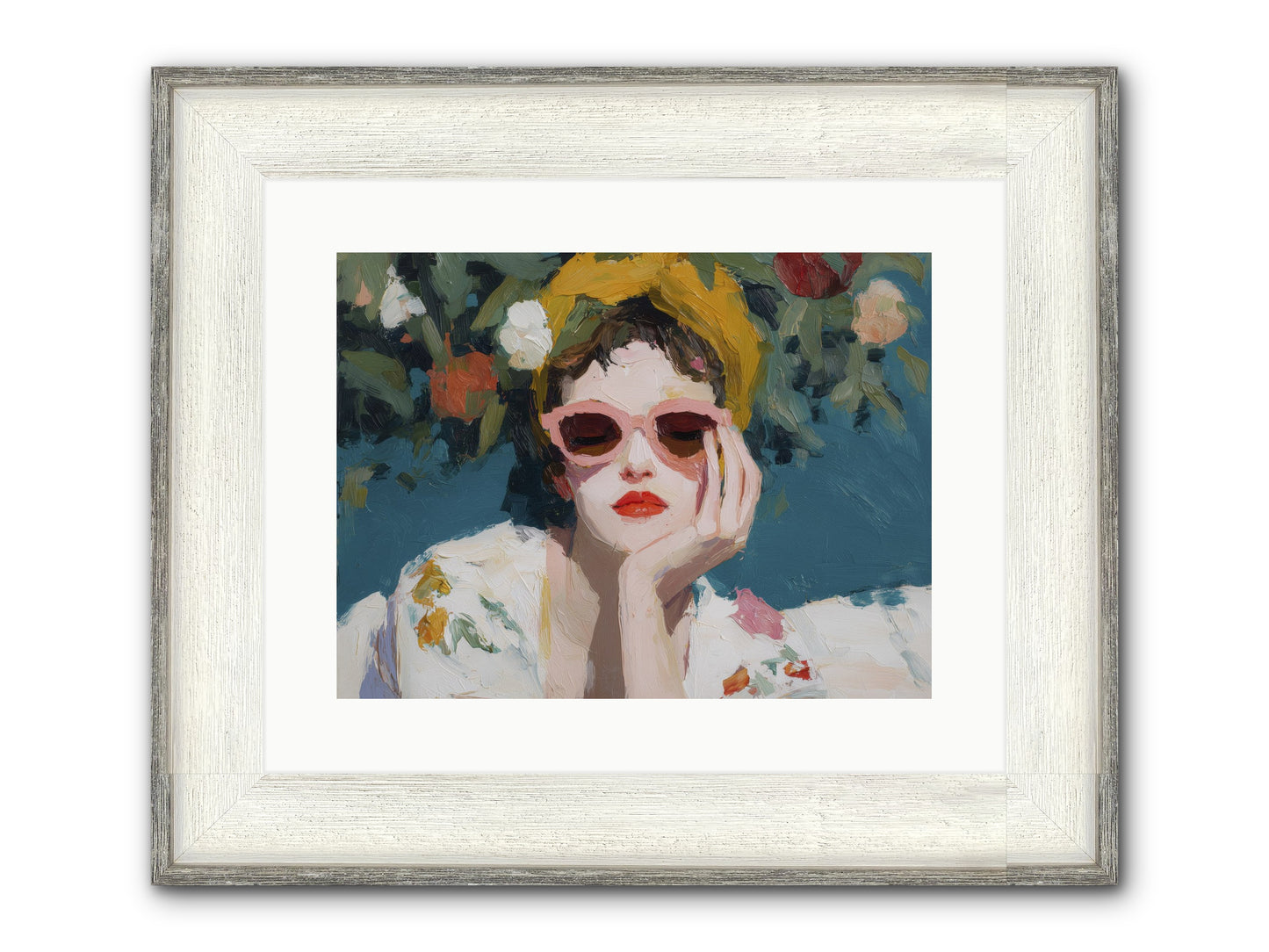 Eternal Sunday Morning Framed Print - Driftwood White 16x12