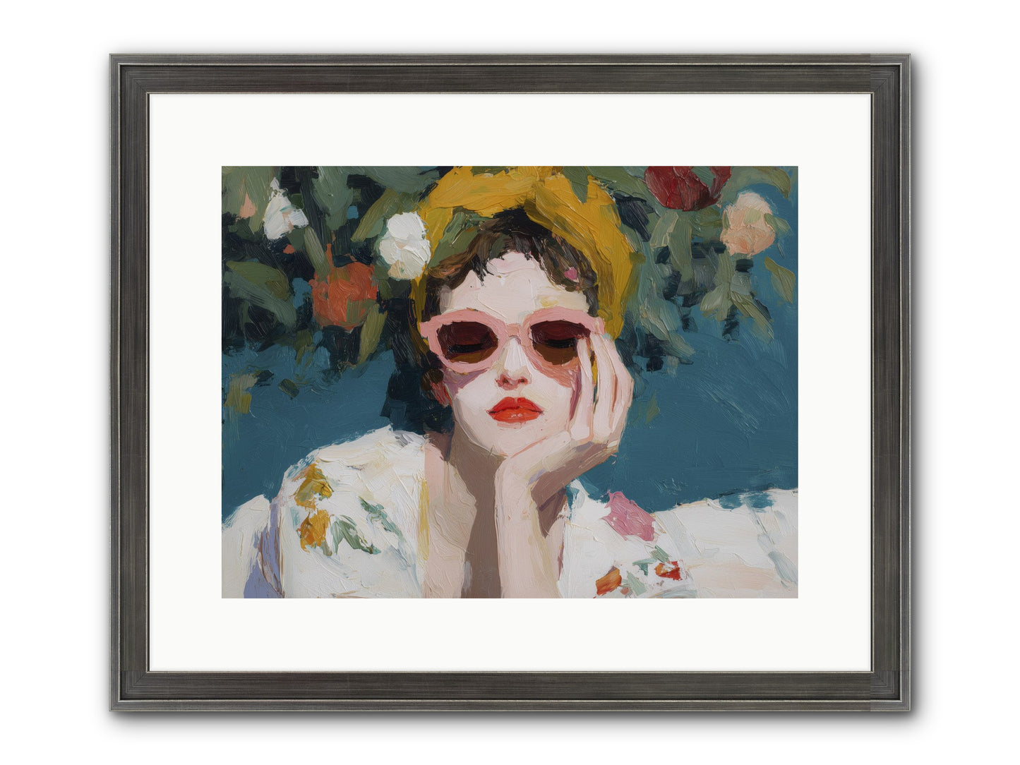 Eternal Sunday Morning Framed Print - Slimwoods Black/Silver 16x12