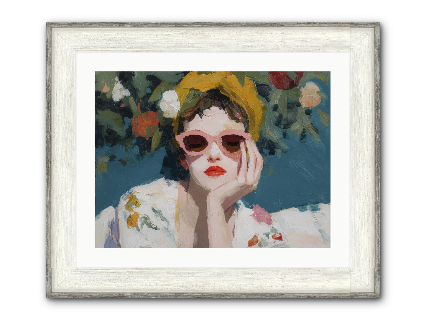 Eternal Sunday Morning Framed Print - Driftwood White 24x18