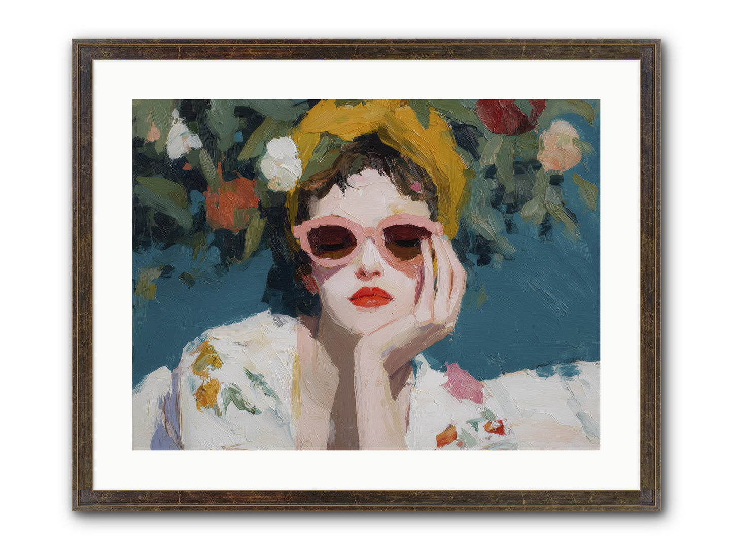 Eternal Sunday Morning Framed Print - Slimwoods Black/Gold 24x18