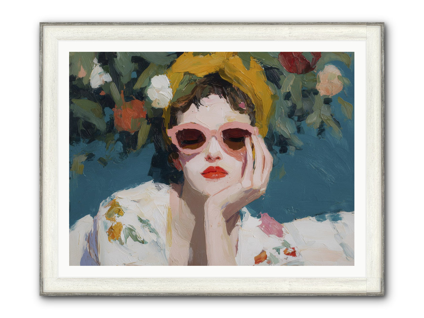 Eternal Sunday Morning Framed Print - Driftwood White 48x36