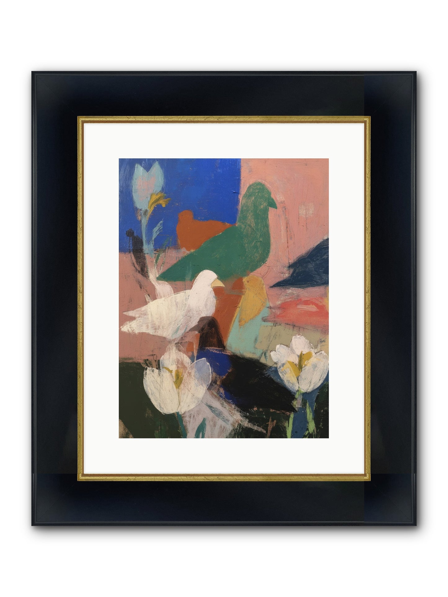 Ethereal Bridge Framed Print - Wide Black w/Gold 12x16