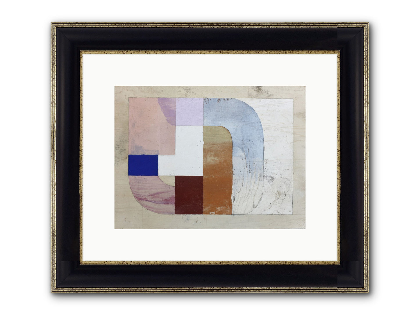 Ethereal Oscillation Framed Print - Black & Gold 12x9