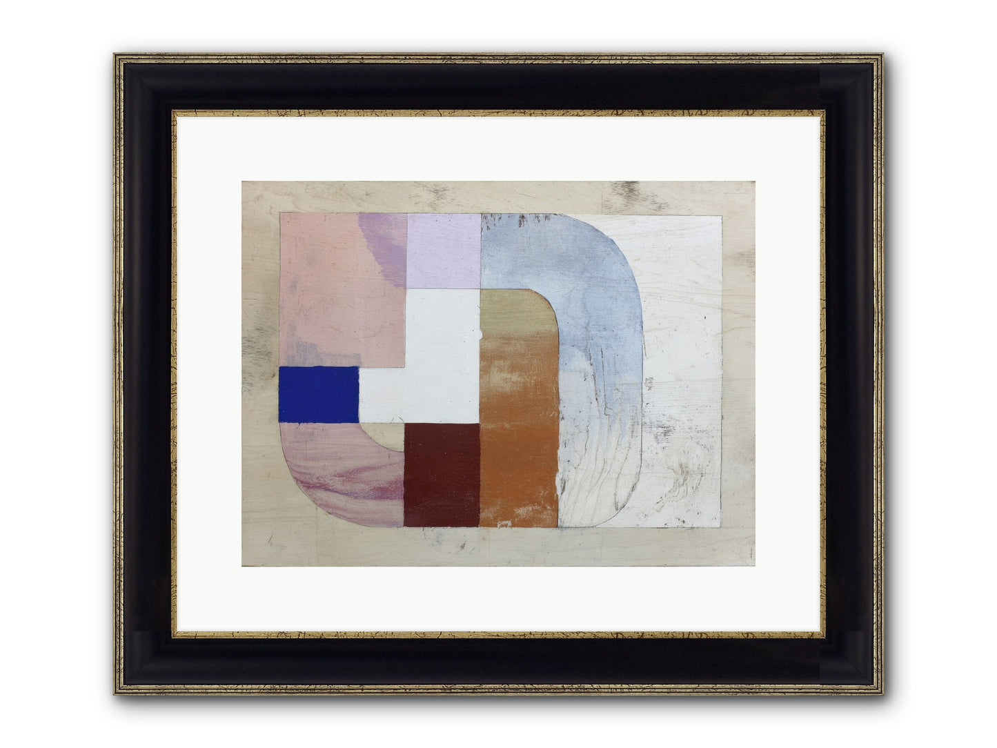 Ethereal Oscillation Framed Print - Black & Gold 16x12