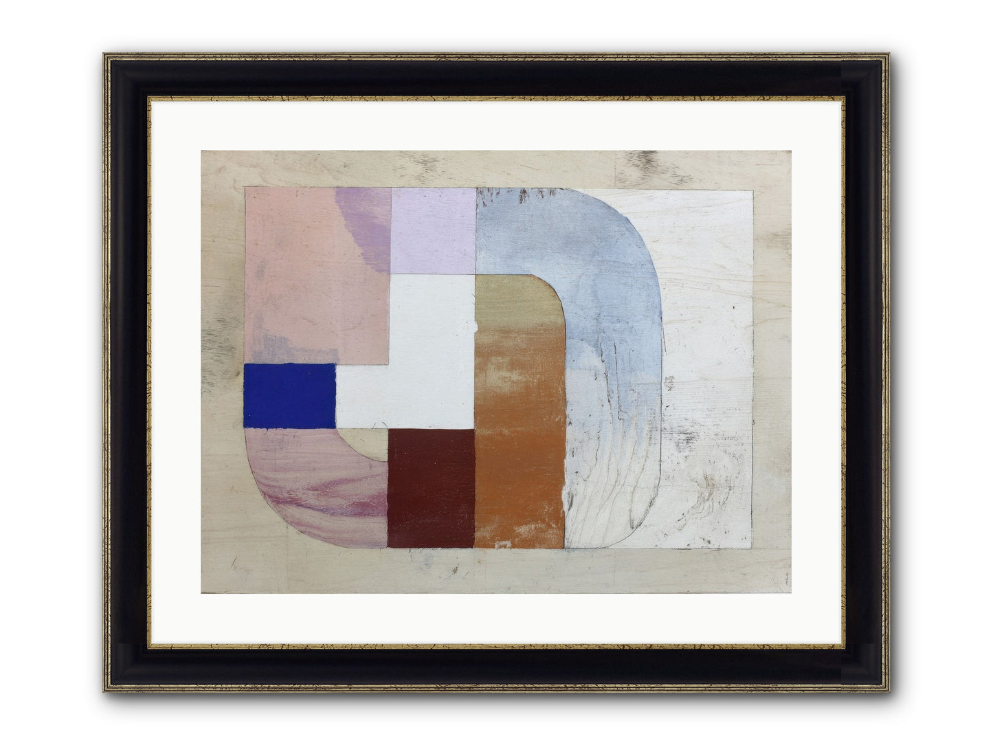 Ethereal Oscillation Framed Print - Black & Gold 24x18