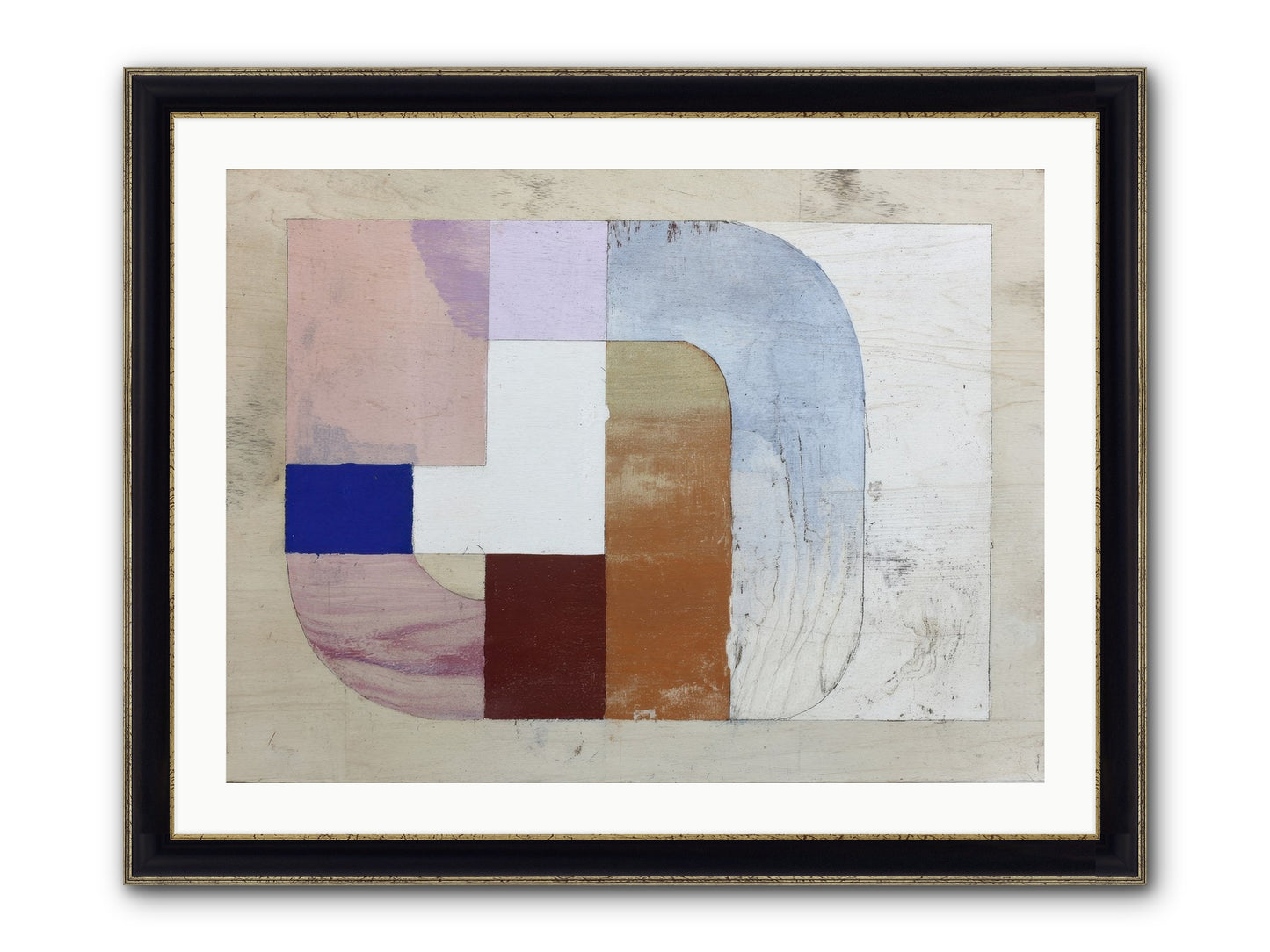 Ethereal Oscillation Framed Print - Black & Gold 32x24