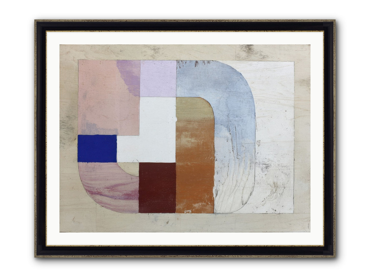 Ethereal Oscillation Framed Print - Black & Gold 40x30